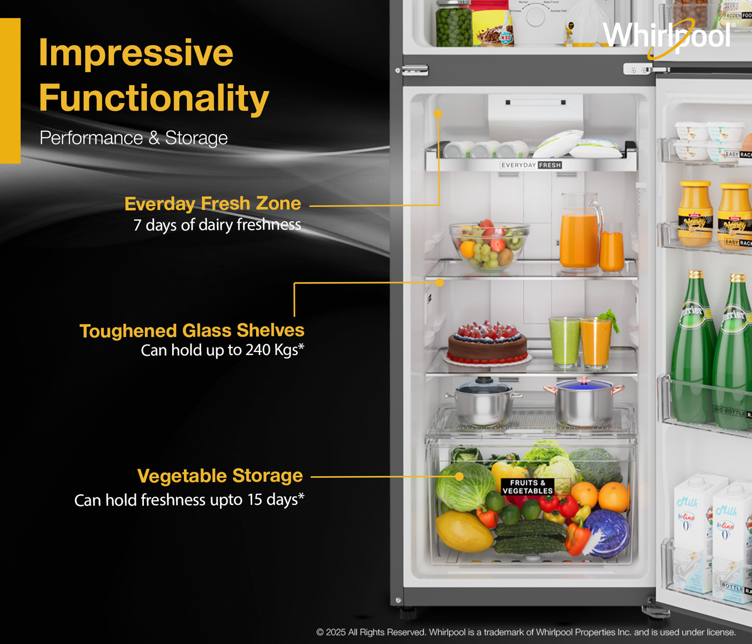 Image of Whirlpool 235 L Frost Free Double Door 3 Star Refrigerator
