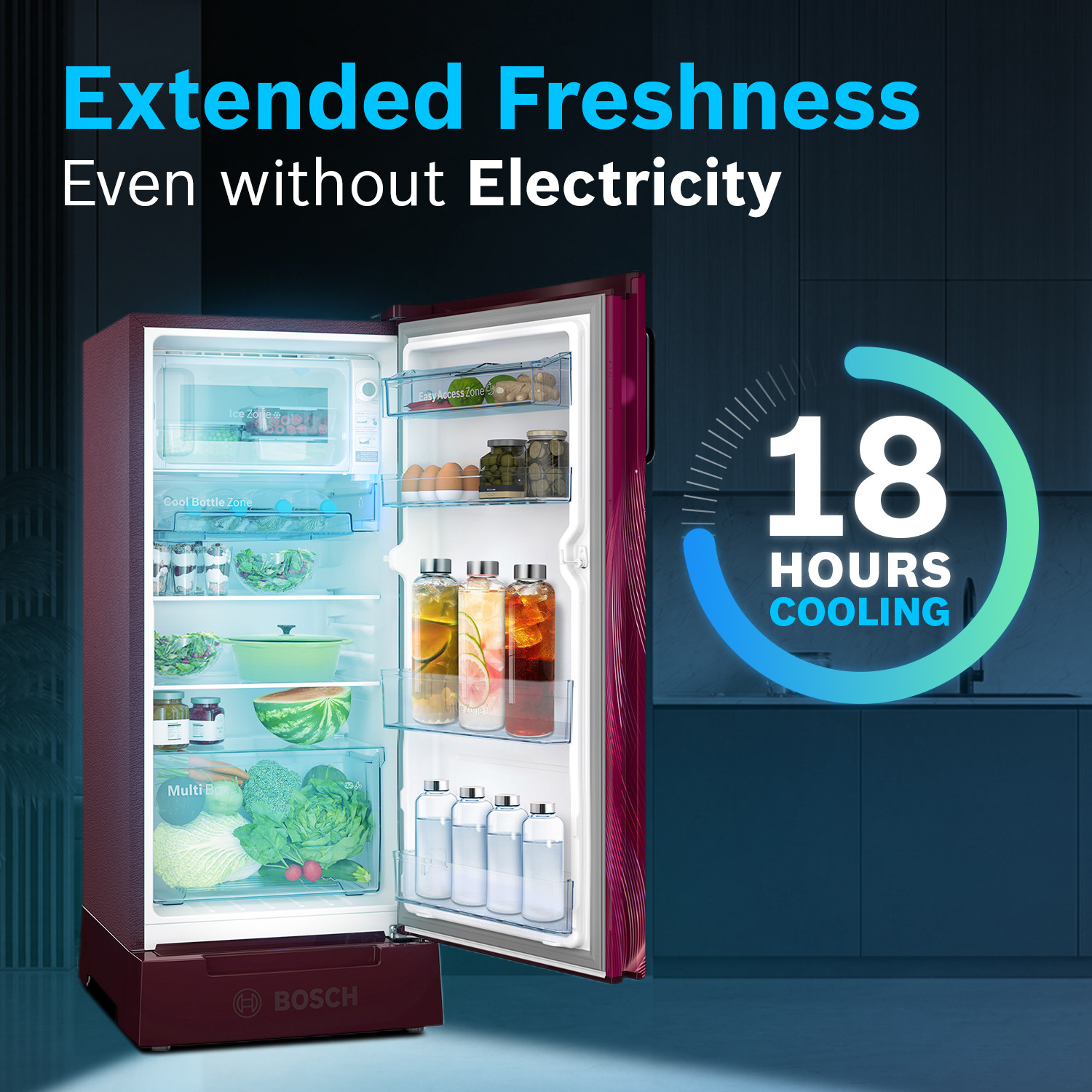 Image of BOSCH 207 L Direct Cool Single Door 4 Star Refrigerator