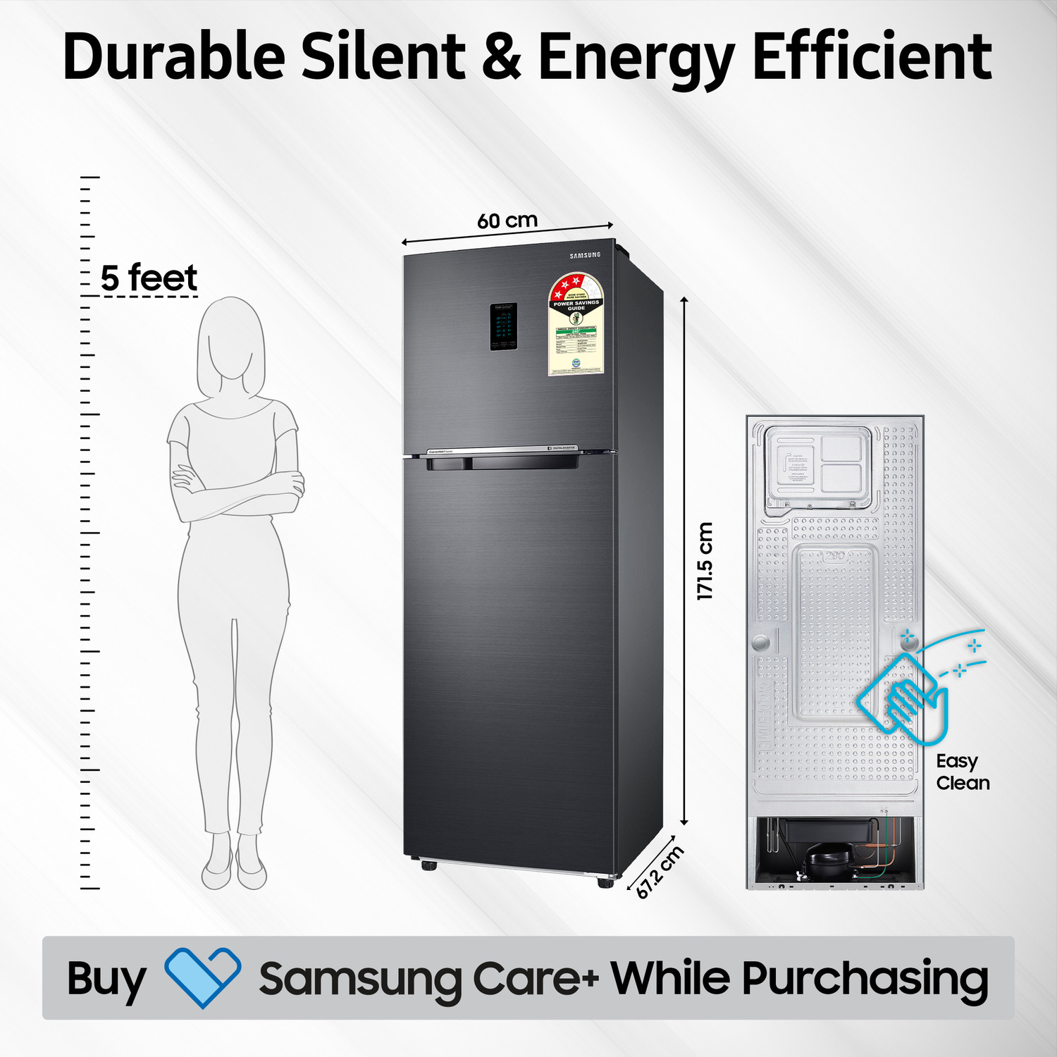 Image of Samsung 322 L Frost Free Double Door 3 Star Convertible Refrigerator