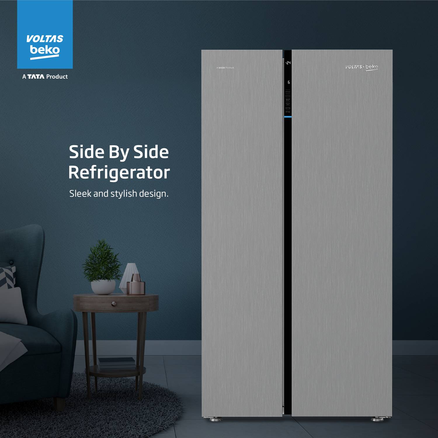 Voltas Beko by A Tata Product 640 L Frost Free Side by Side