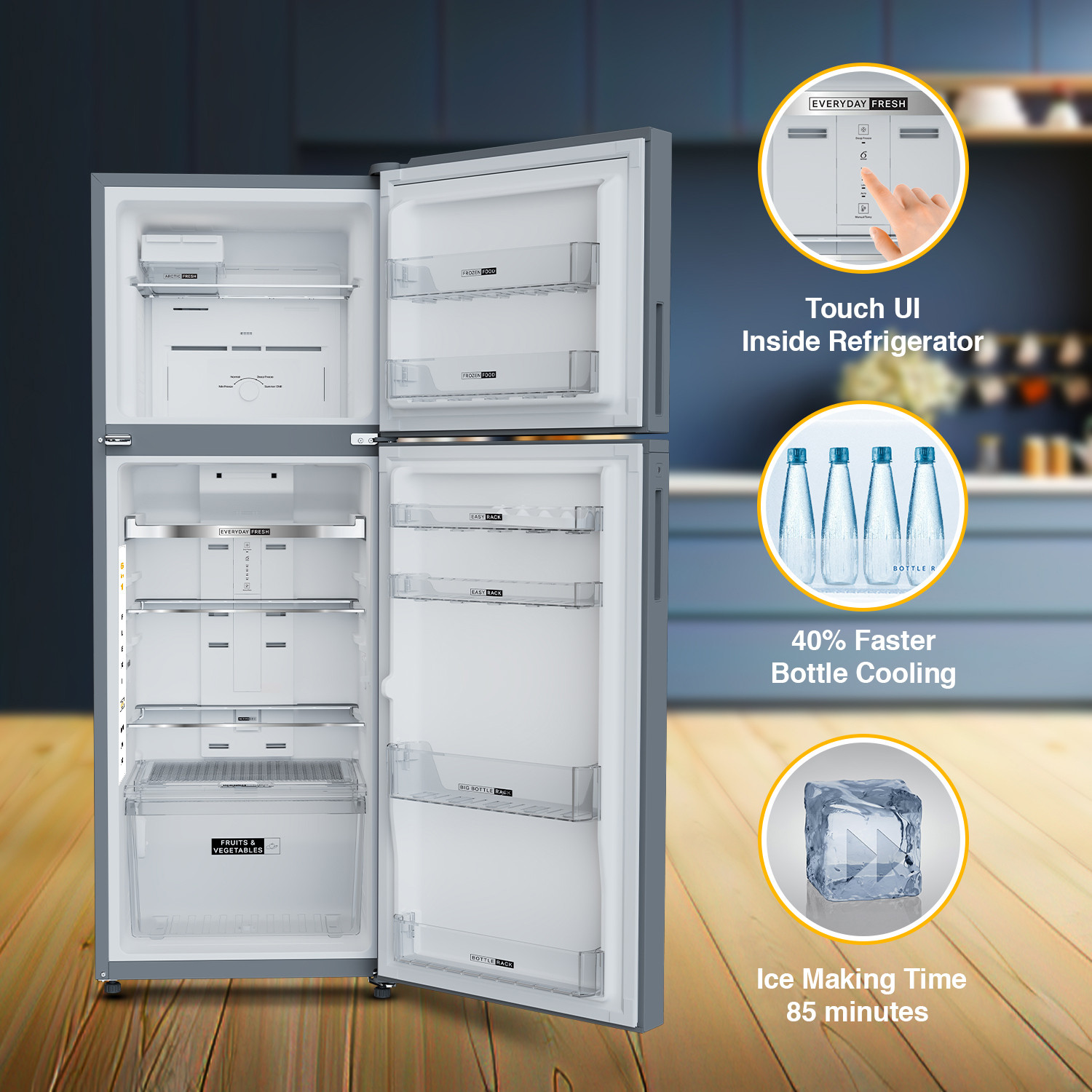 Image of Whirlpool 259 L Frost Free Double Door 3 Star Refrigerator