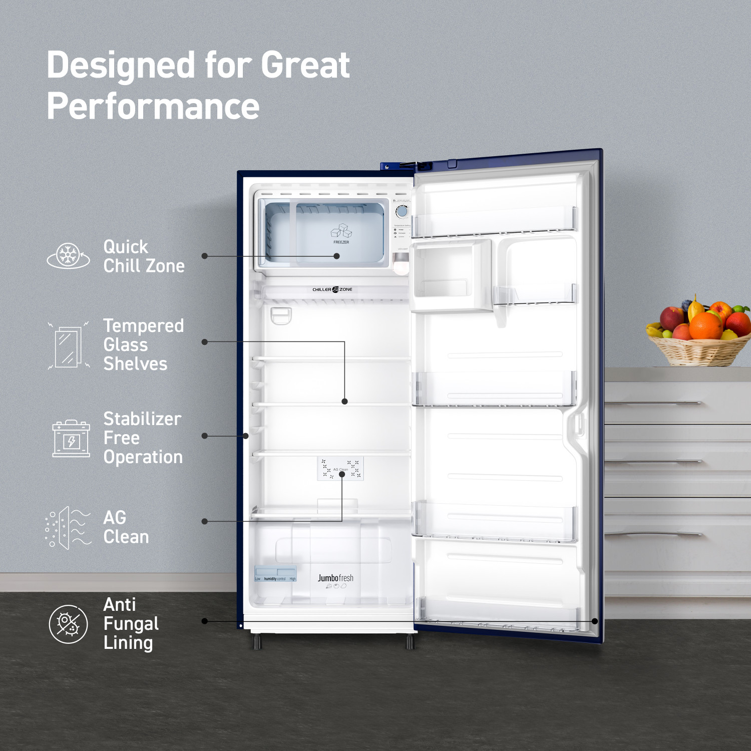 Image of Panasonic 230 L Direct Cool Single Door 3 Star Refrigerator