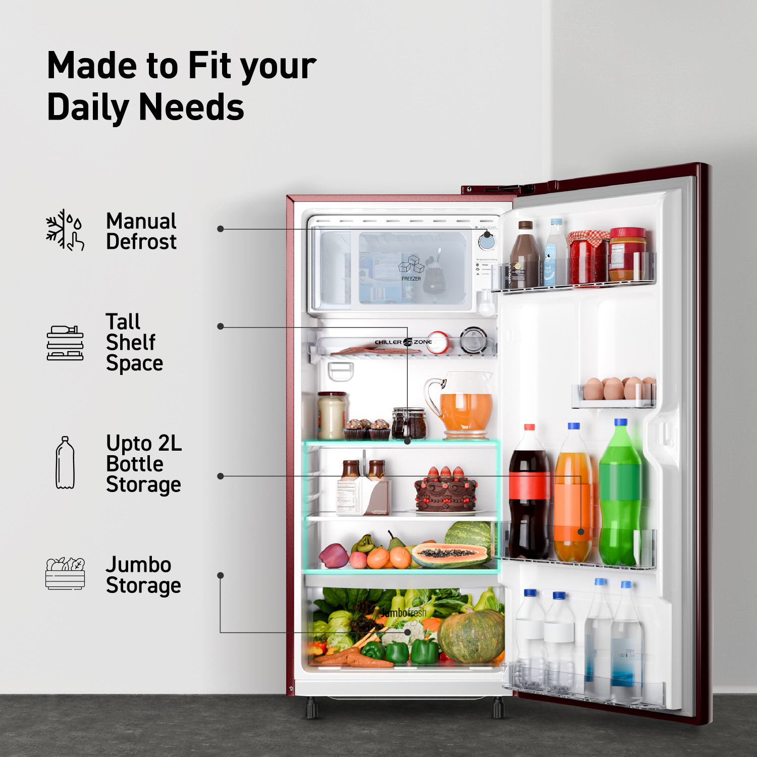 Image of Panasonic 190 L Direct Cool Single Door 2 Star Refrigerator