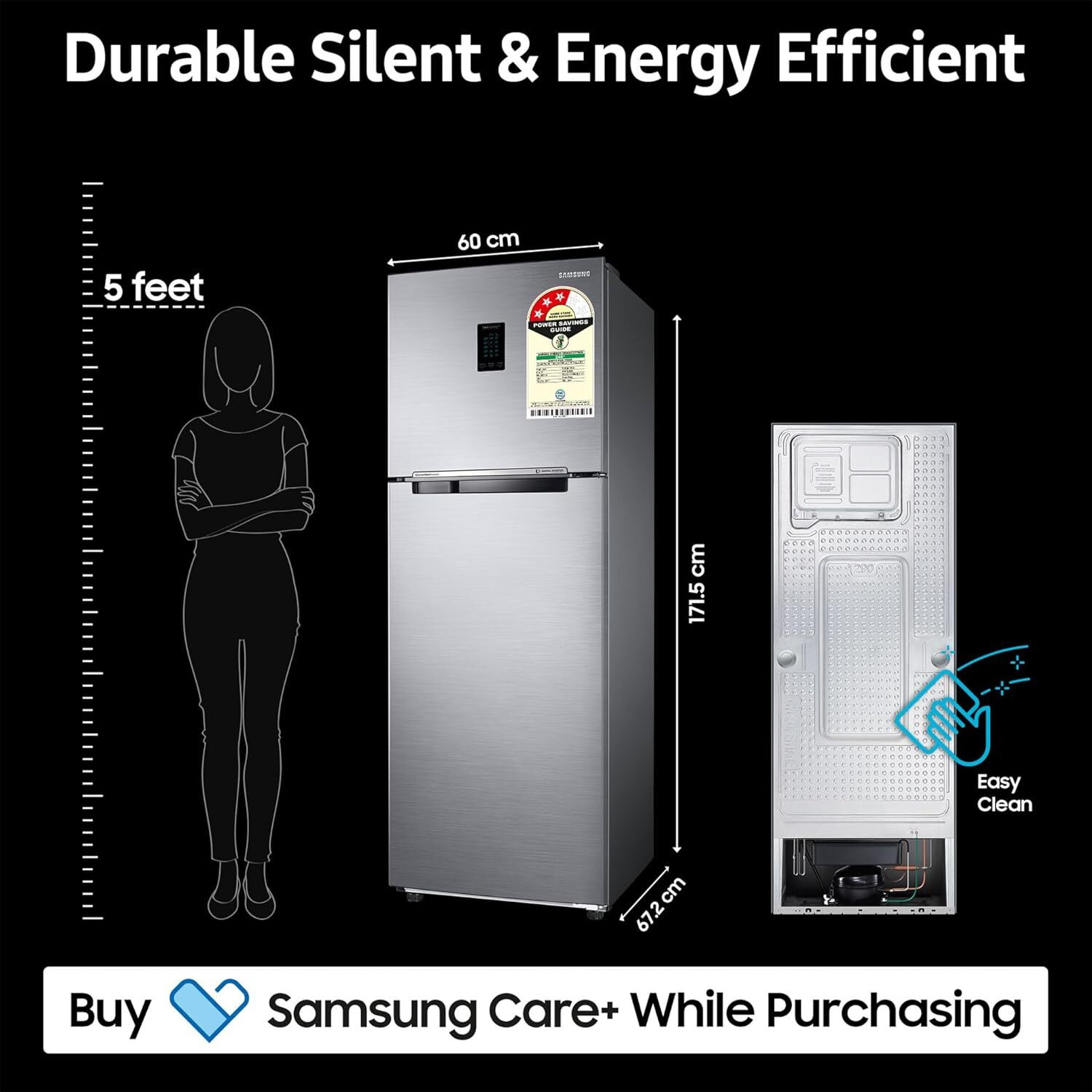 Image of Samsung 322 L Frost Free Double Door 3 Star Convertible Refrigerator with Digital Inverter, Convertible 5-in-1 and Display