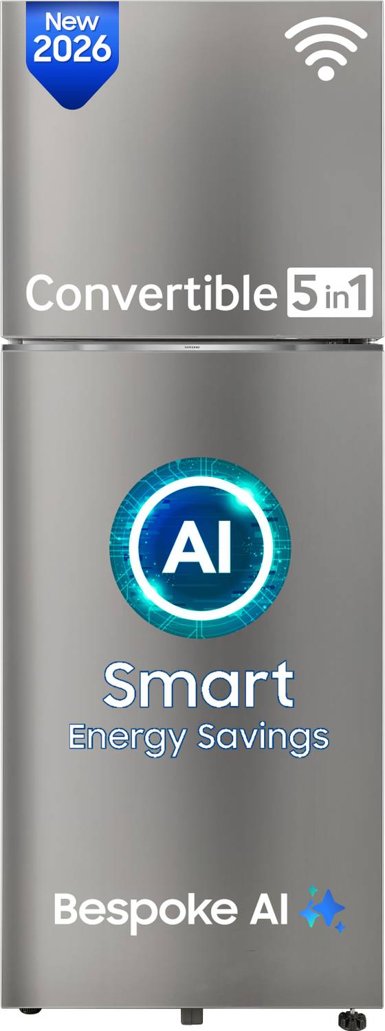 Samsung 396 L Frost Free Double Door 2 Star Refrigerator  with Convertible 5-in-1, Wifi Enabled, Bespoke AI, Digital Inverter, 2026 Model