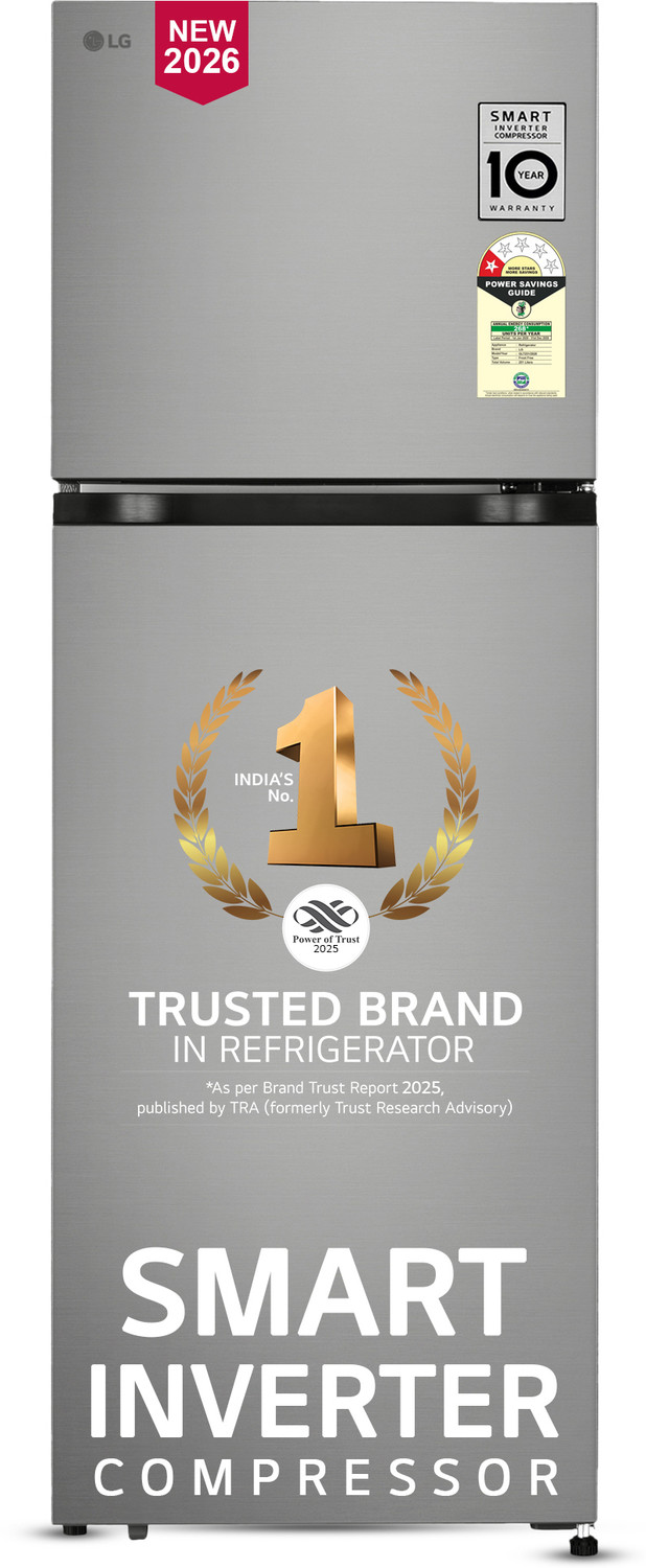 Image of LG 251 L Frost Free Double Door 1 Star Refrigerator with Smart Mode, Multi Air Flow Cooling, Works Without Stabilizer, Inverter Compressor, Fresh Zone & 2026 Model