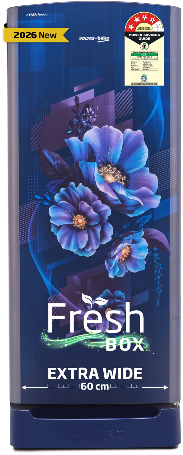 Image of Voltas Beko 183 L Direct Cool Single Door 4 Star Refrigerator with Base Drawer