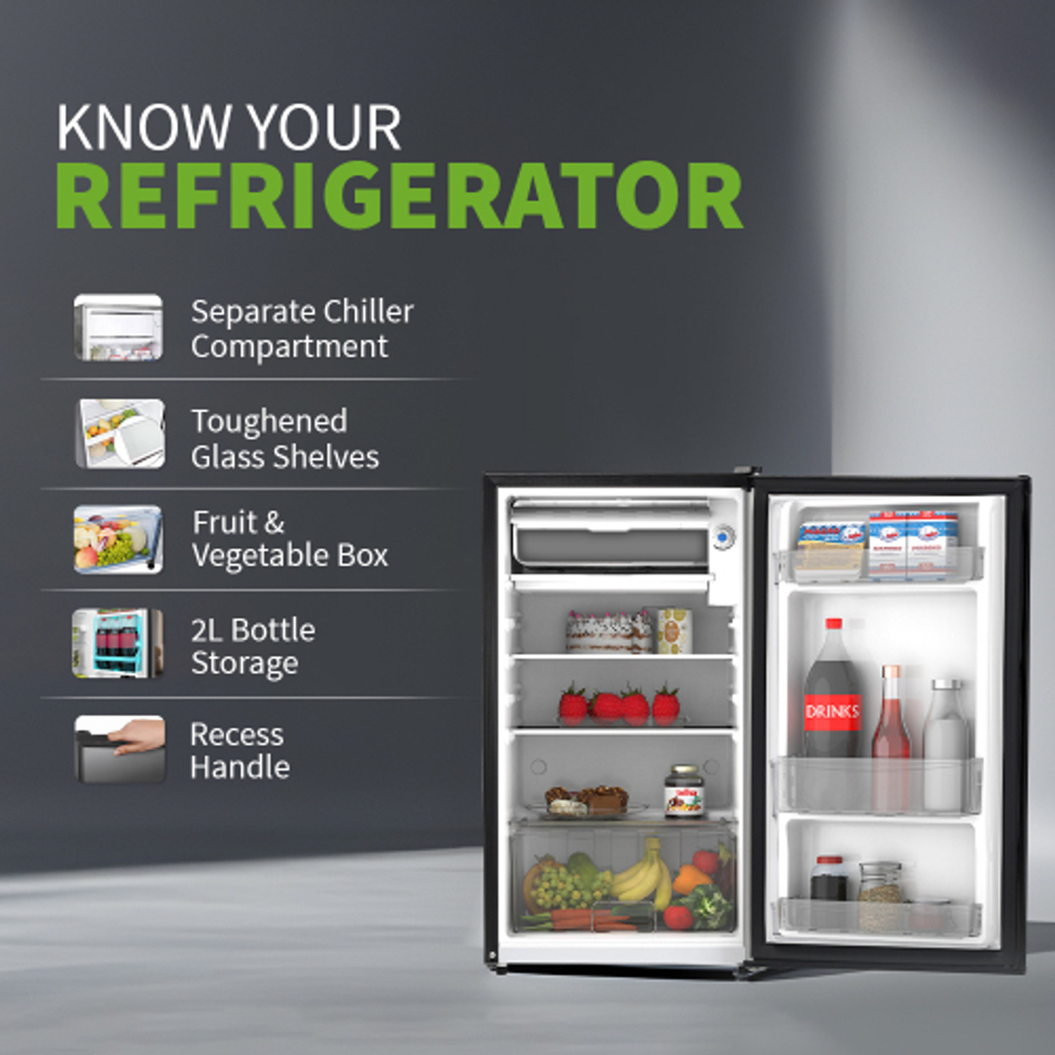 Image of Sharp 92 L Direct Cool Single Door 2 Star Refrigerator