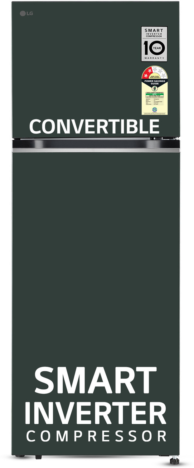 Image of LG 272 L Frost Free Double Door 2 Star Convertible Refrigerator with Smart Inverter Compressor and Multi Air Flow