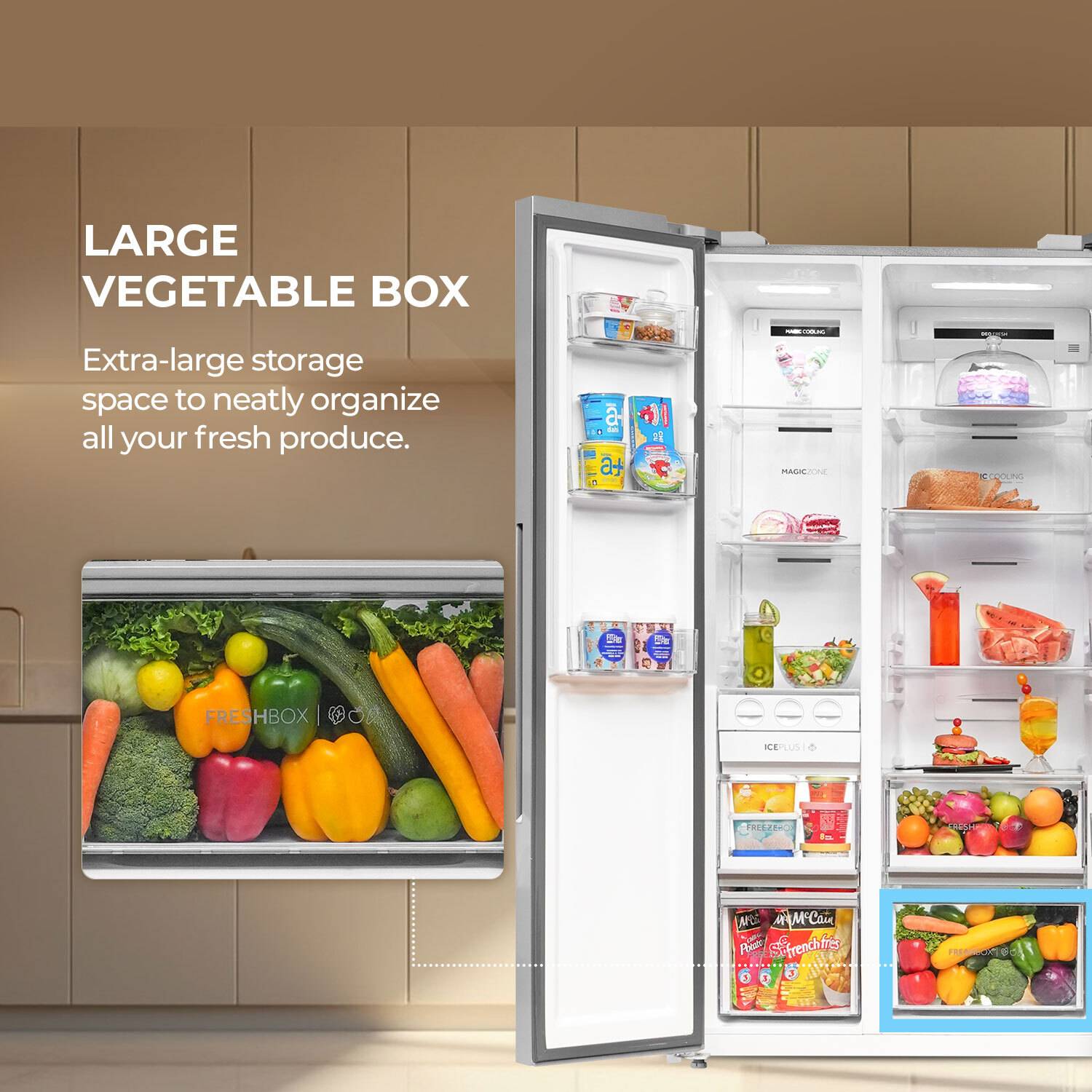 Haier 596 L Side by Side Convertible Refrigerator - Image 4