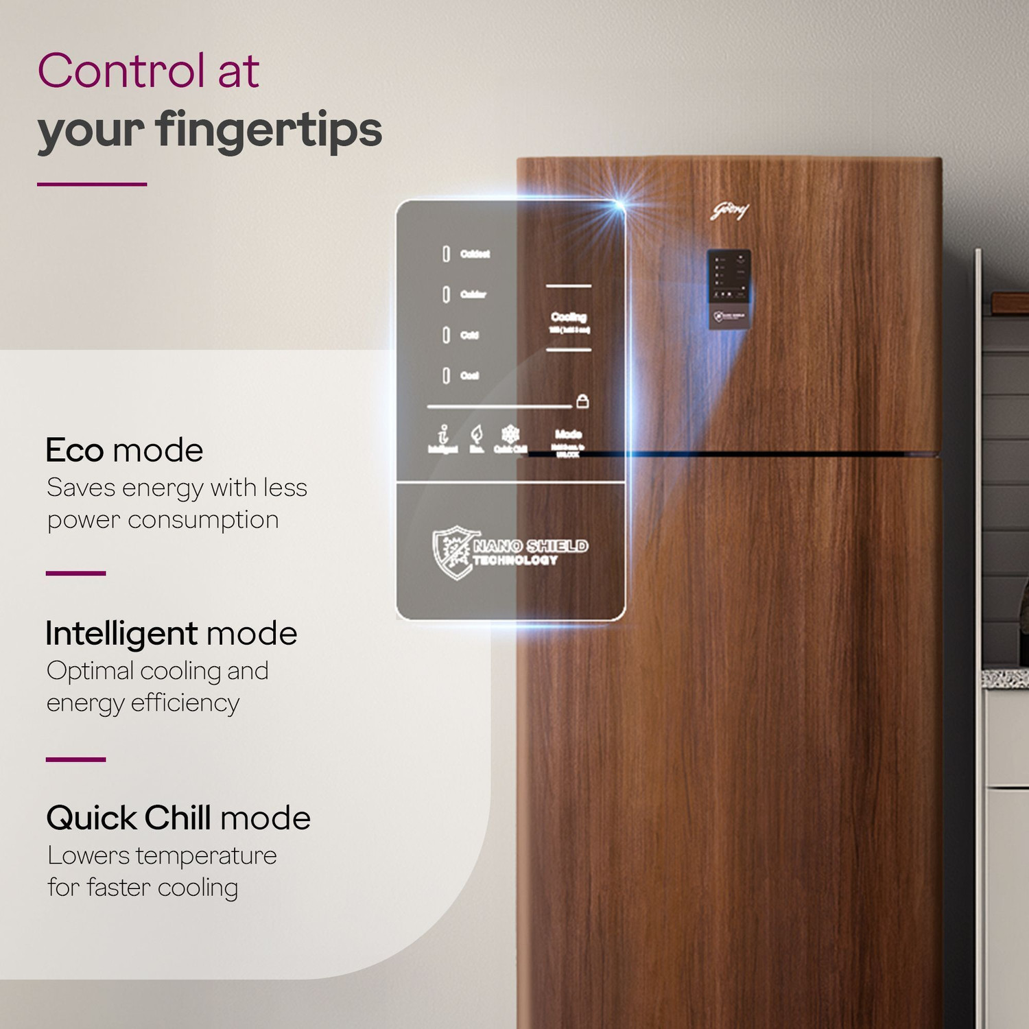 Image of Godrej 436 L Frost Free Double Door 2 Star Refrigerator