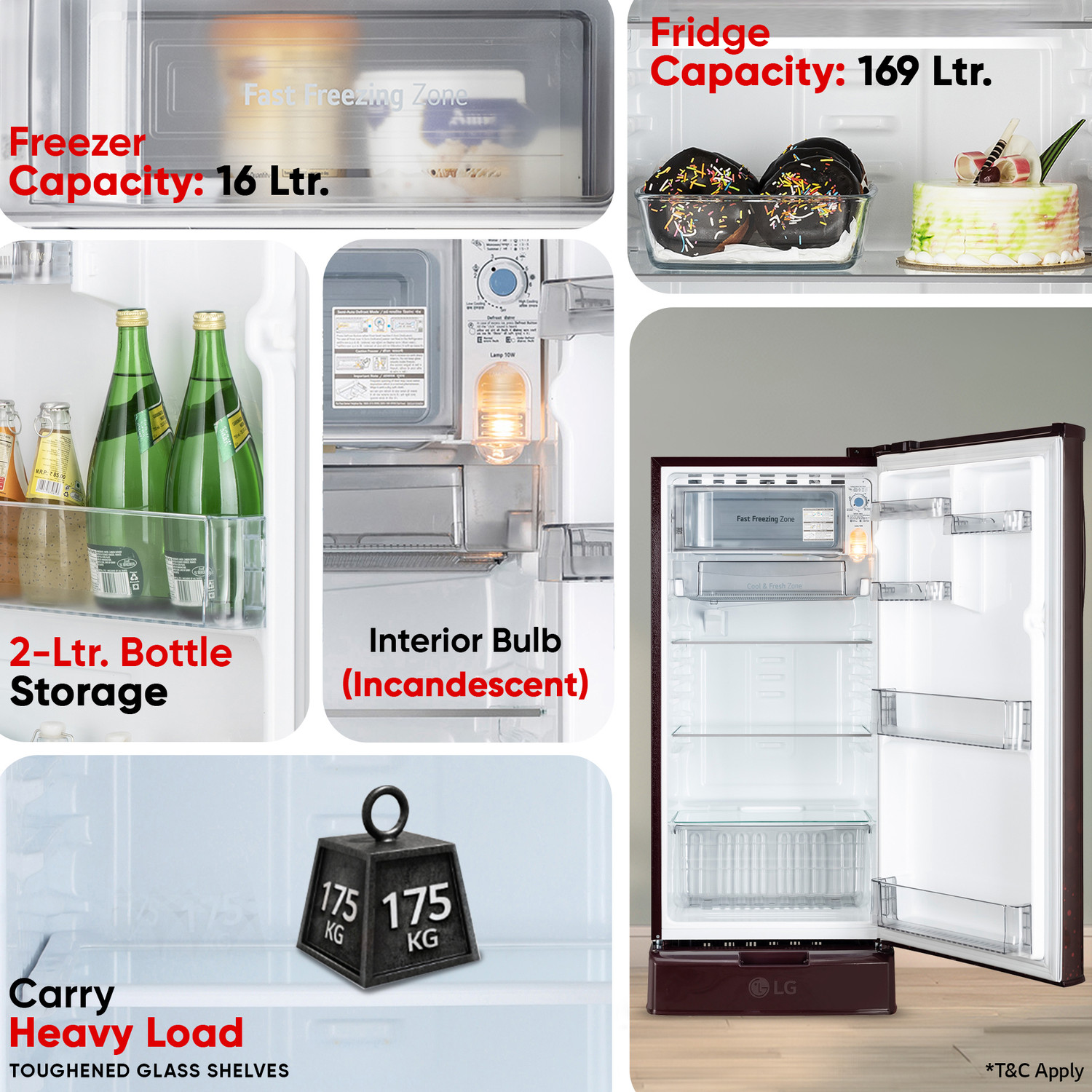 Image of LG 185 L Direct Cool Single Door 2 Star Refrigerator with Base Drawer with Chiller Tray, Works without Stabilizer & 2026 Model