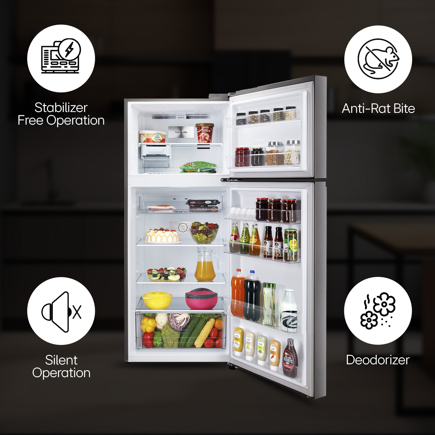 Image of LG 380 L Frost Free Double Door 3 Star Convertible Refrigerator with Smart Inverter Compressor, Express Freeze, Multi Air Flow and Smart Connect