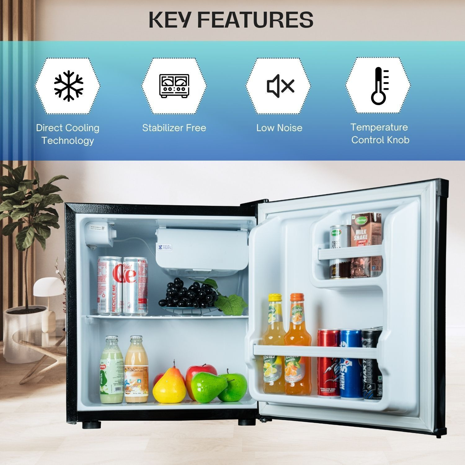 Image of Rockwell 45 L Direct Cool Single Door 2 Star Refrigerator