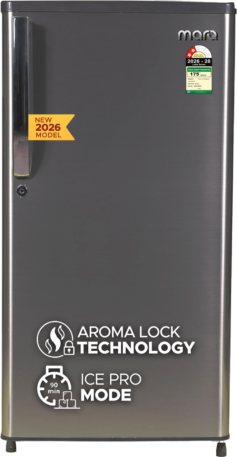 Image of MarQ by Flipkart 183 L Direct Cool Single Door 2 Star Refrigerator with Toughened Glass Shelves and Large Vegetable Basket
