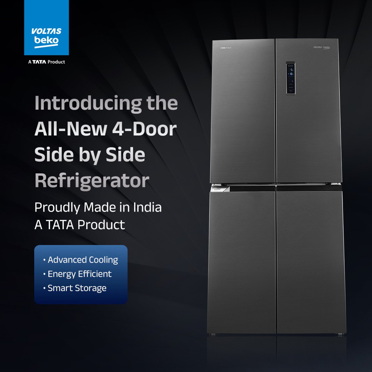Image of Voltas Beko 472 L Frost Free Side by Side Refrigerator