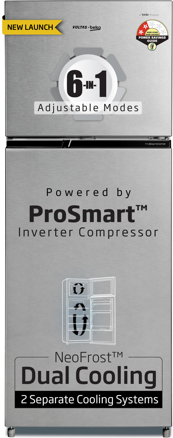 Image of Voltas Beko 243 L Frost Free Double Door 2 Star Refrigerator