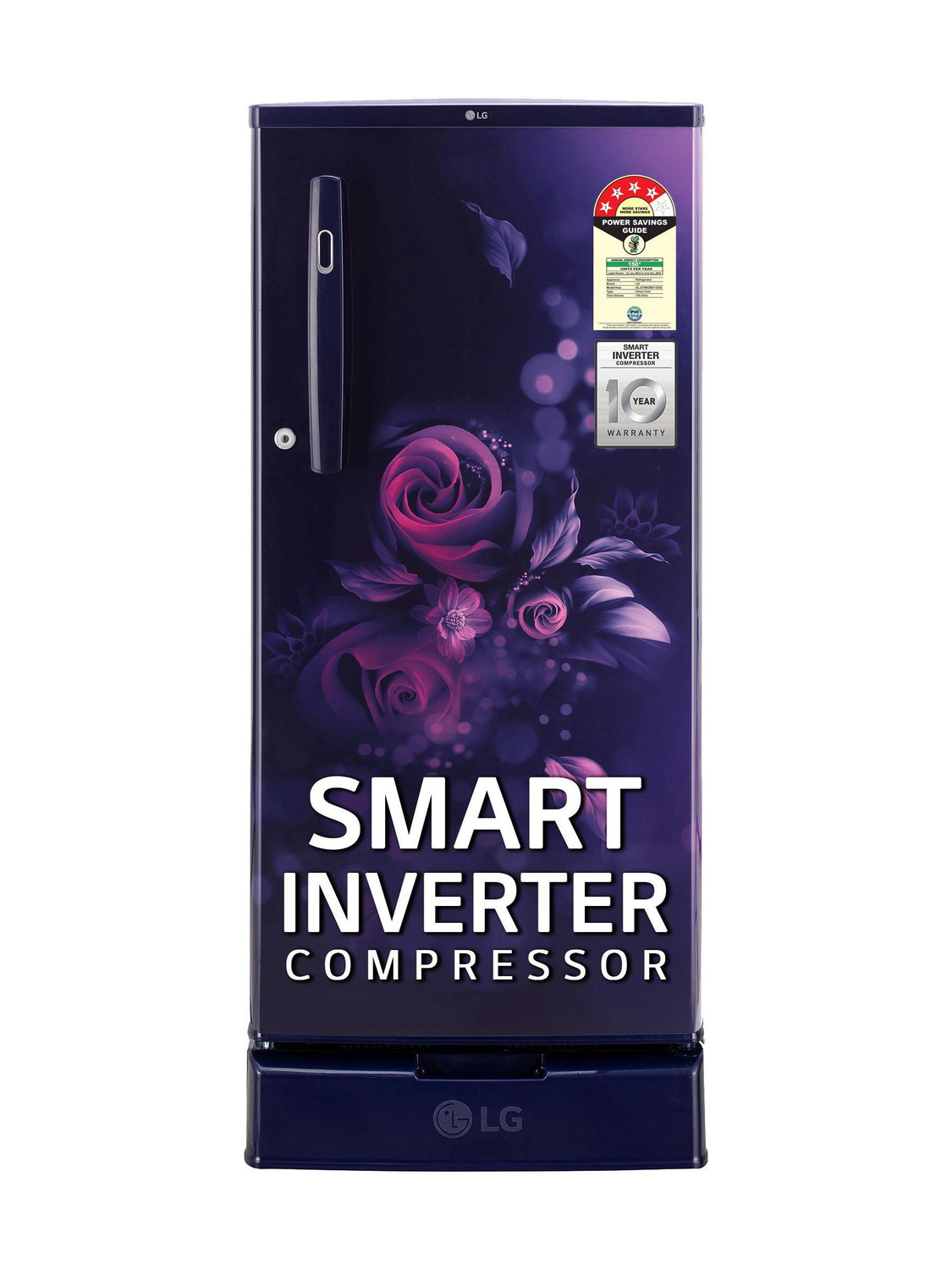 LG 185 L Direct Cool Single Door 4 Star Refrigerator with Base Drawer  with Smart Inverter Compressor