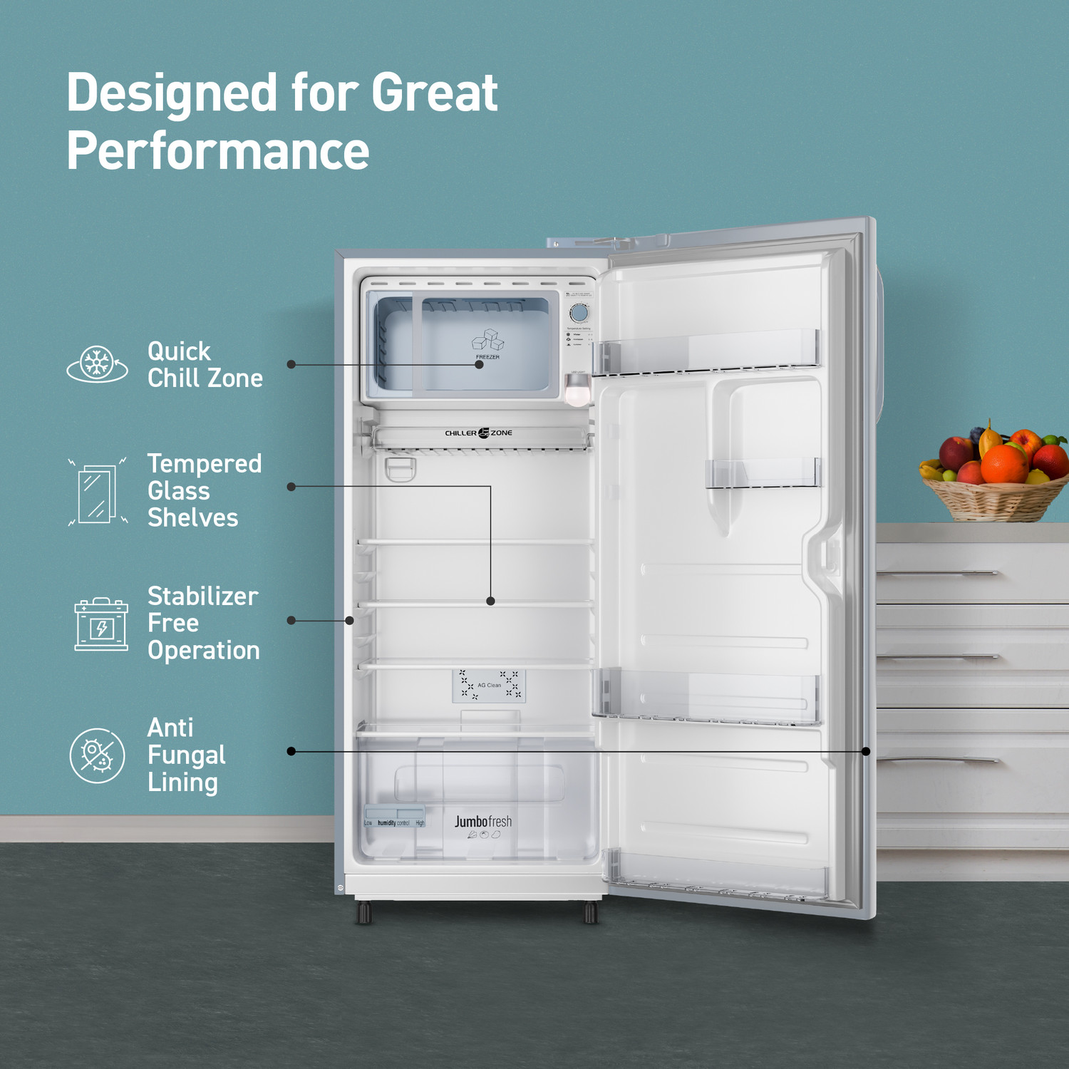 Image of Panasonic 215 L Direct Cool Single Door 2 Star Refrigerator