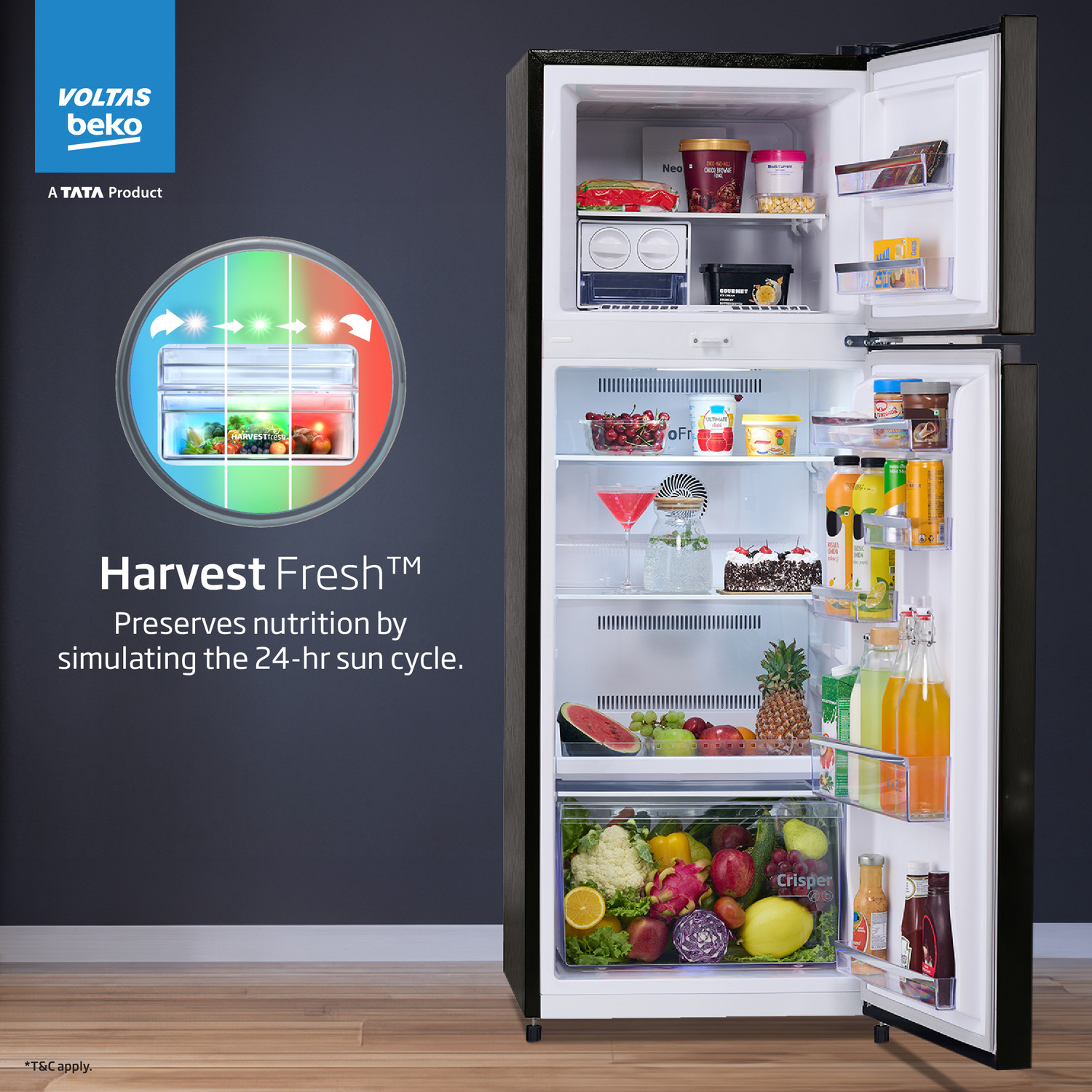 Image of Voltas Beko 320 L Frost Free Double Door 2 Star Refrigerator