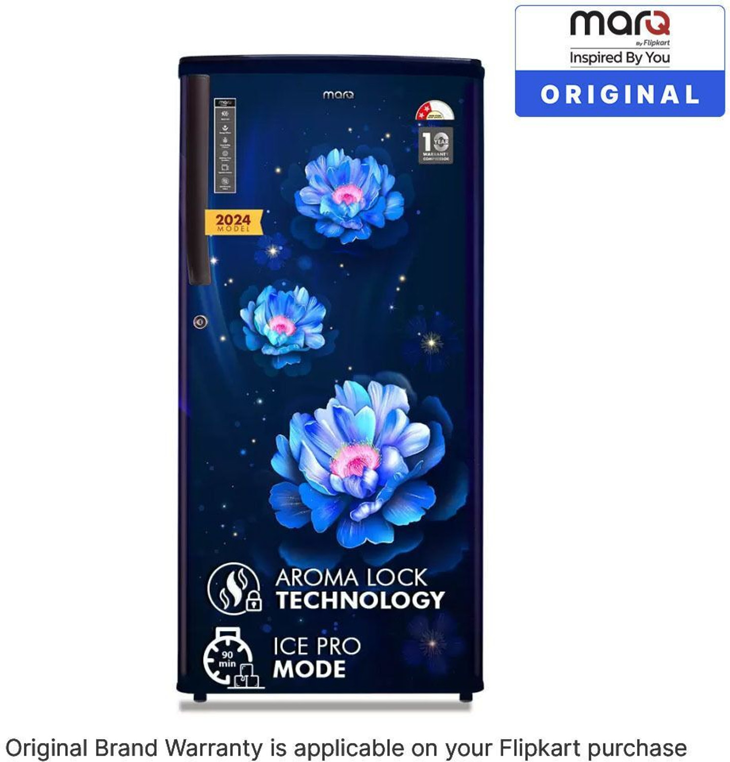 Image of MarQ by Flipkart 183 L Direct Cool Single Door 2 Star Refrigerator with Aroma Lock Technology & Toughened Glass Shelves