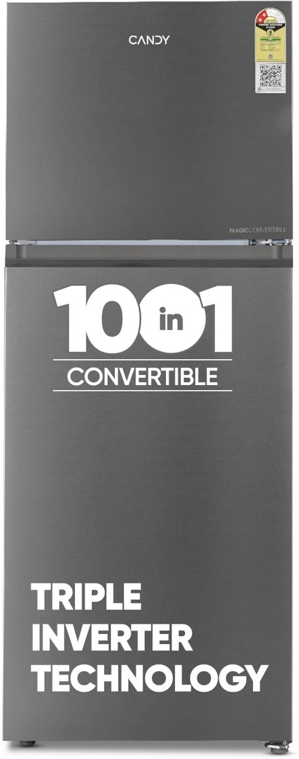 CANDY 328 L Frost Free Double Door 3 Star Refrigerator with 10 in 1 Convertible Refrigerator , Inverter Compressor