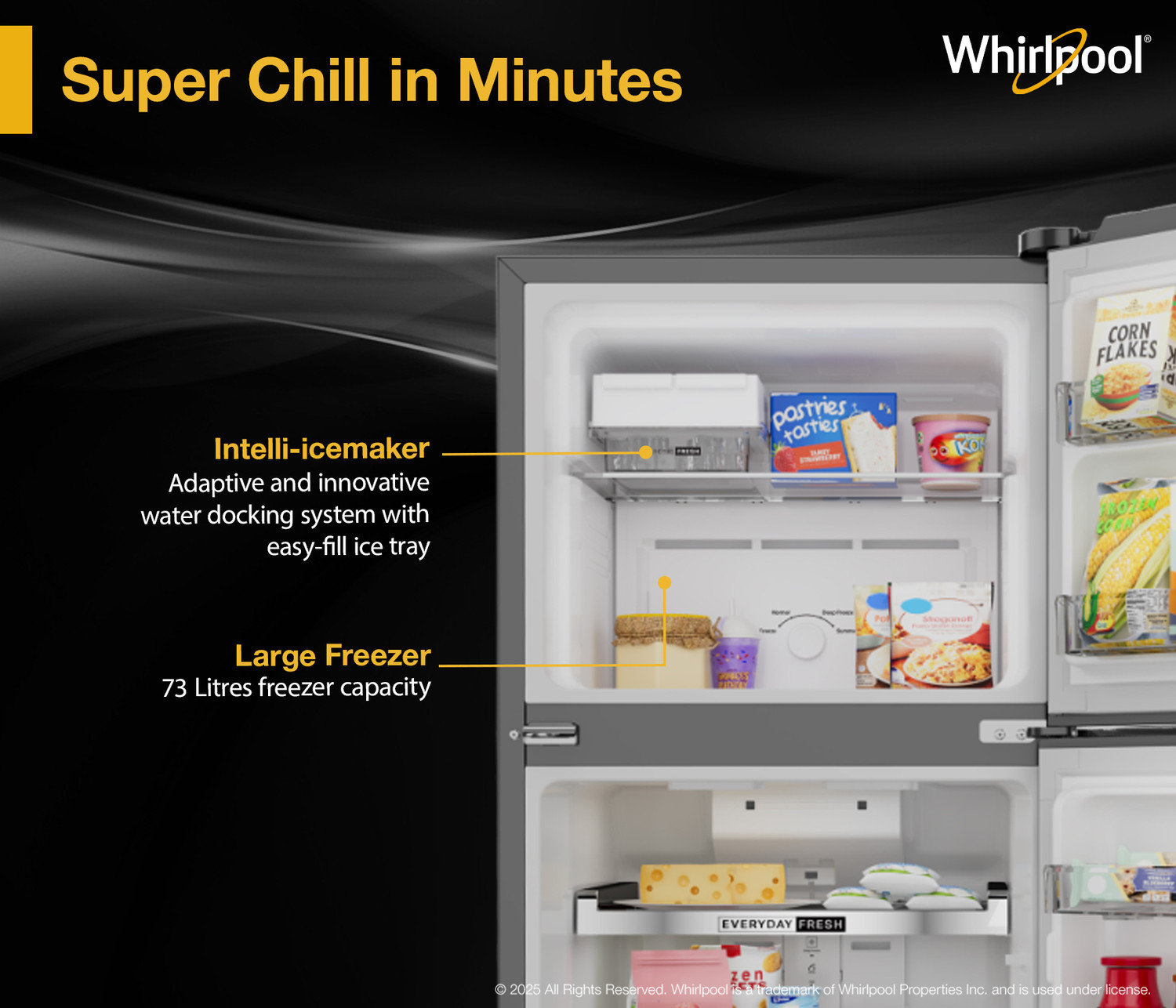 Image of Whirlpool 308 L Frost Free Double Door 3 Star Refrigerator