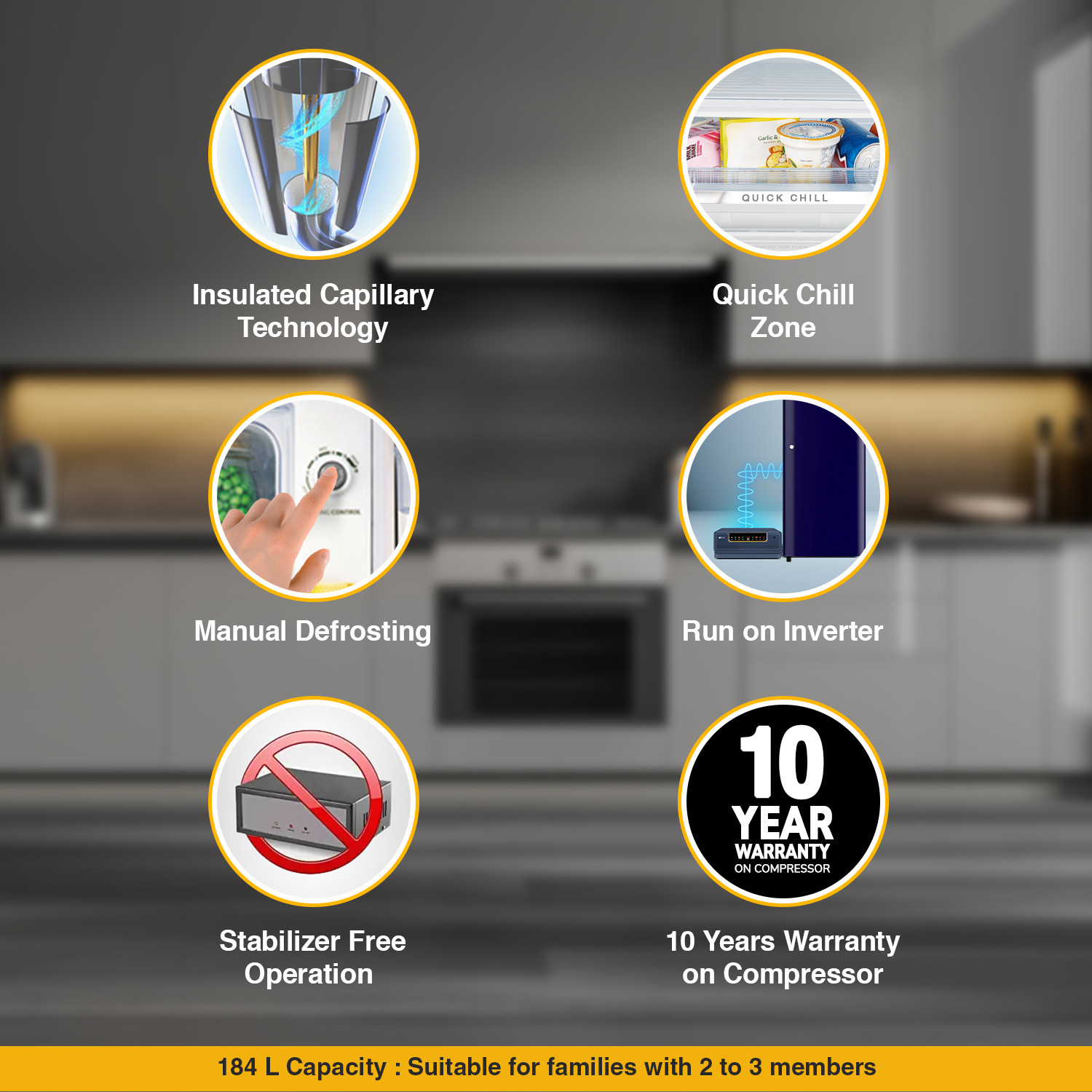 Image of Whirlpool 184 L Direct Cool Single Door 3 Star Refrigerator