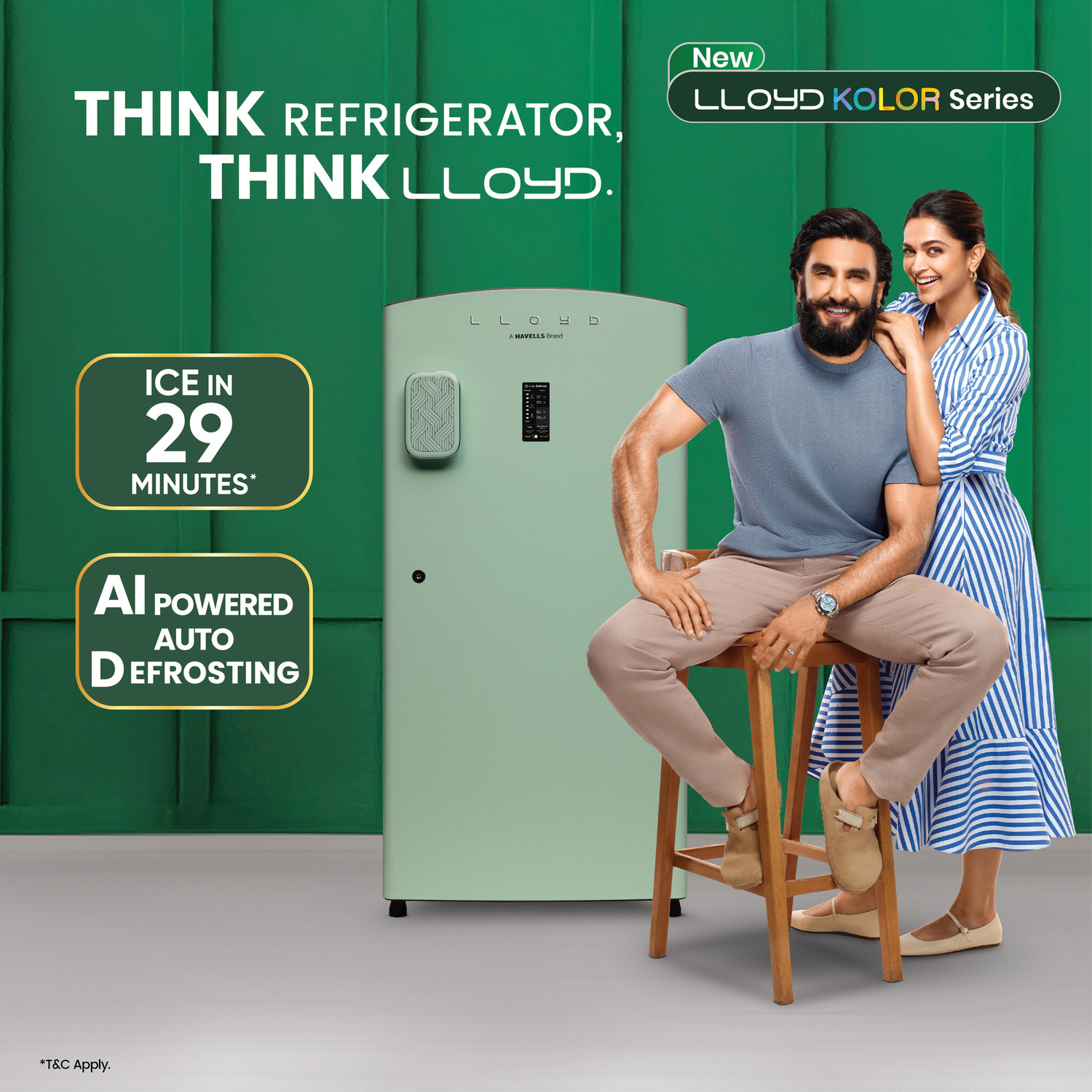 Image of Lloyd by Havells 195 L Direct Cool Single Door 5 Star Refrigerator with AI Auto Defrost Rapid Freeze Technology - Ice in 29 minutesInverter Compressor