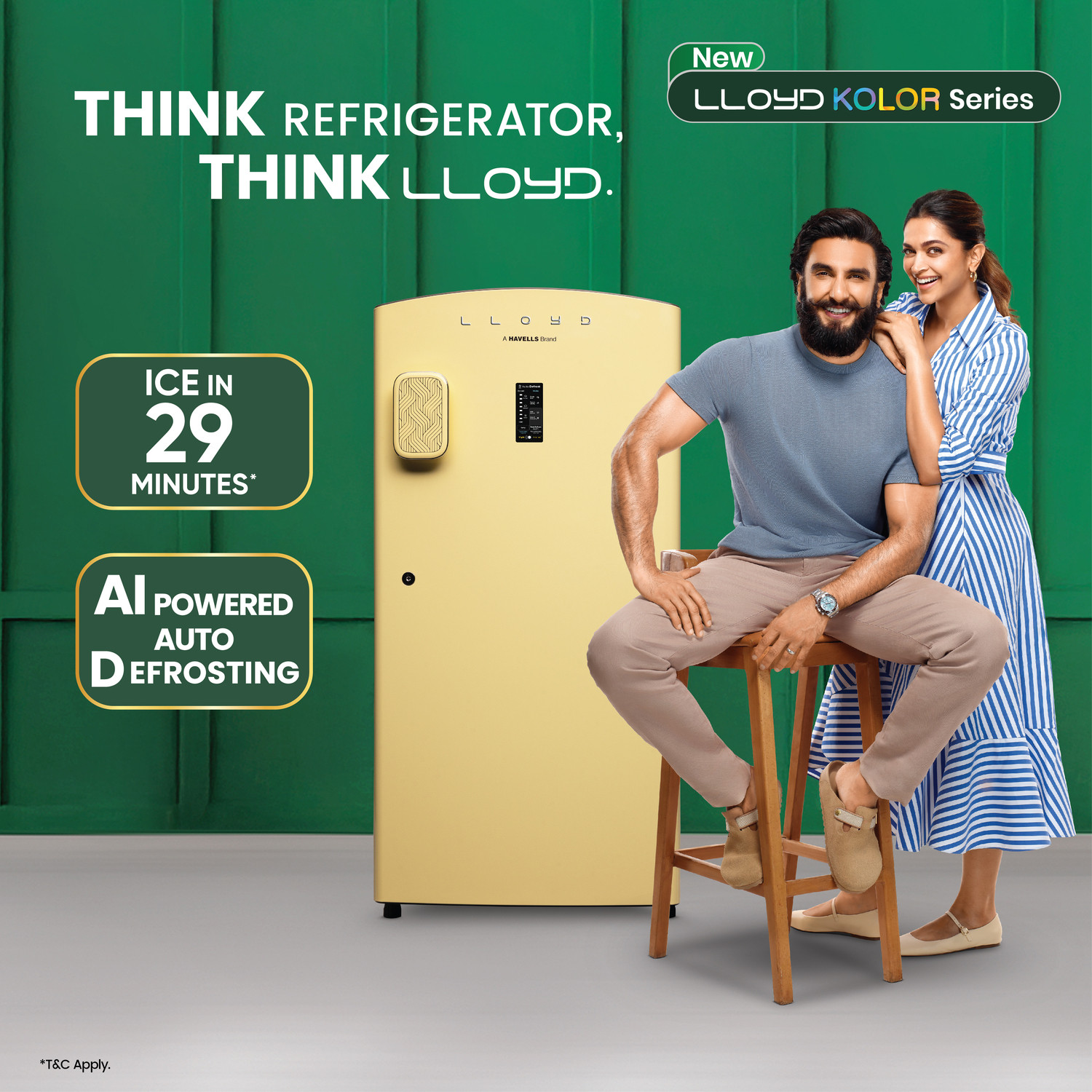 Image of Lloyd by Havells 195 L Direct Cool Single Door 5 Star Refrigerator with AI Auto Defrost Rapid Freeze Technology - Ice in 29 minutesInverter Compressor