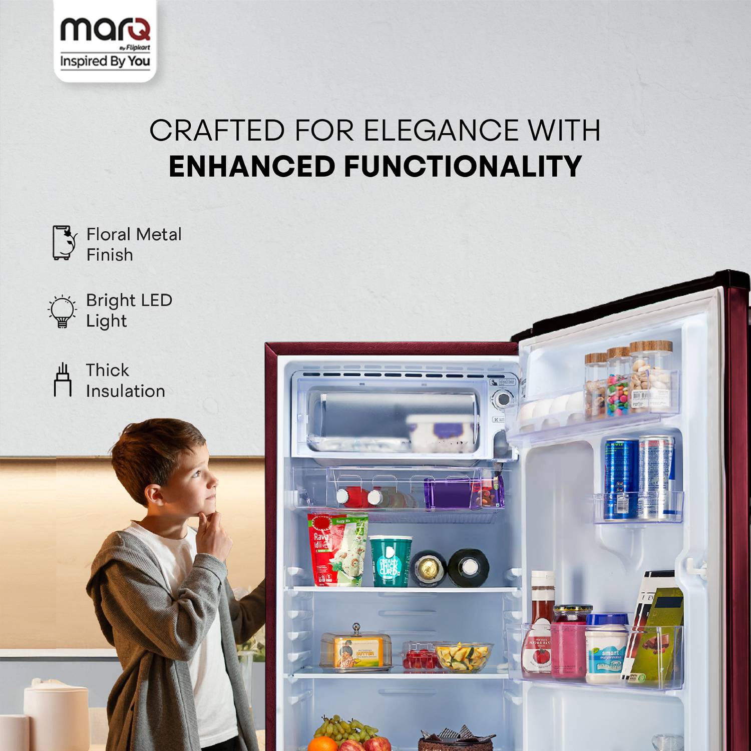 MarQ 183L Direct Cool Single Door 2 Star Refrigerator - Image 4
