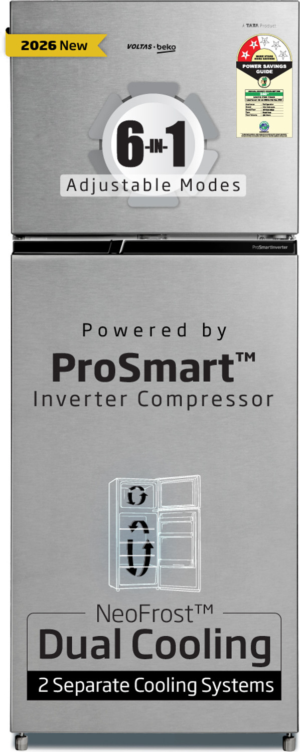 Image of Voltas Beko 243 L Frost Free Double Door 2 Star Refrigerator