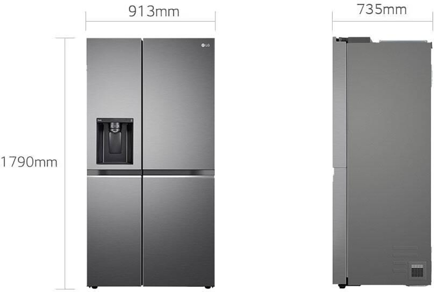 Image of LG 630 L Frost Free Side by Side 3 Star Convertible Refrigerator