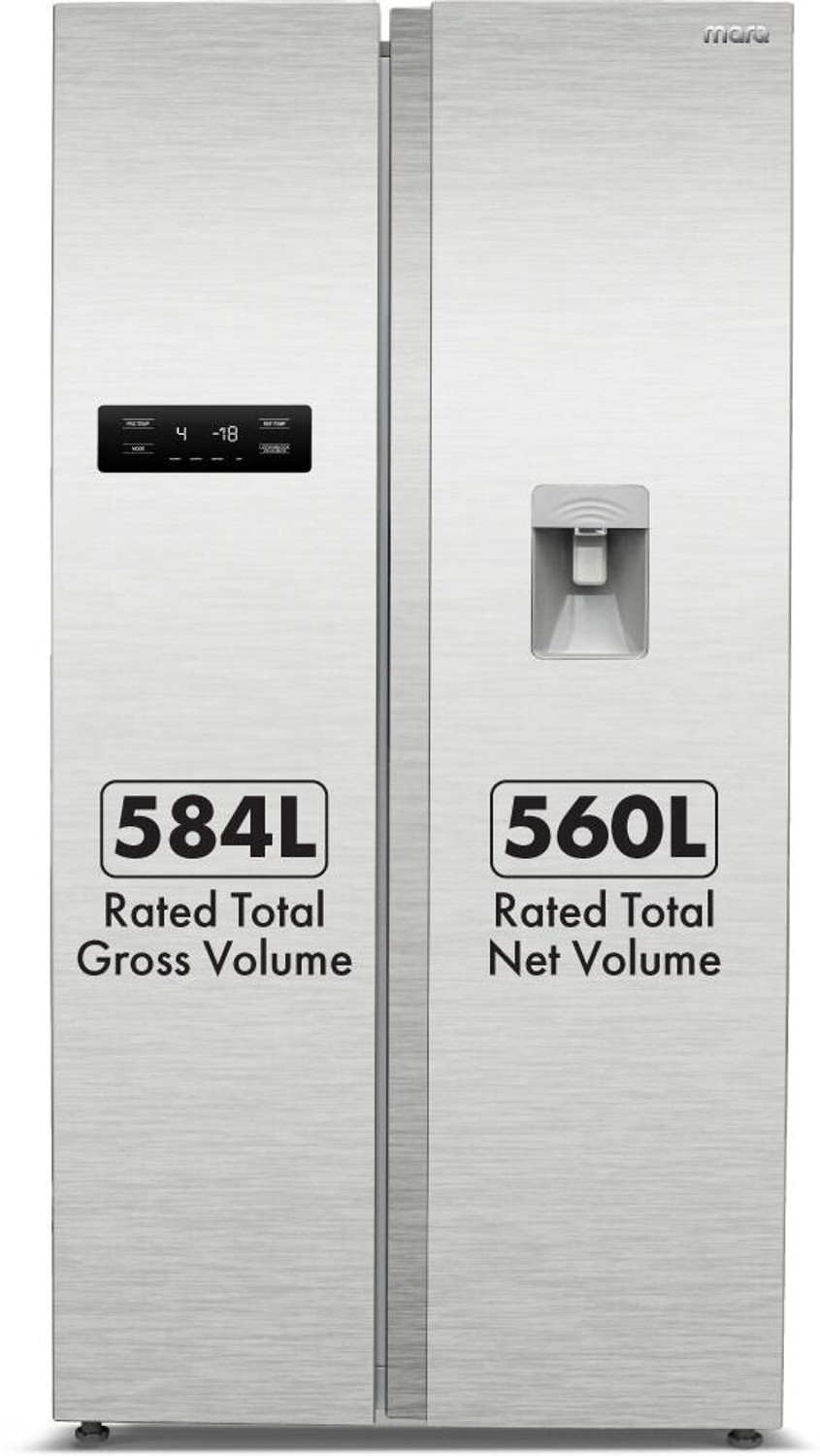 Image of MarQ by Flipkart 584 L Frost Free Side by Side Refrigerator with Water Dispenser, Fresh Lock and Multi Airflow Technology