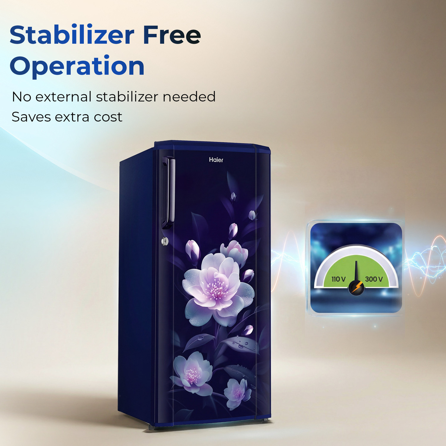 Image of Haier 165 L Direct Cool Single Door 1 Star Refrigerator with with Diamond Edge Freezing Technology, Easy Clean Back, Large Vegetable Box ( 2026 Model)