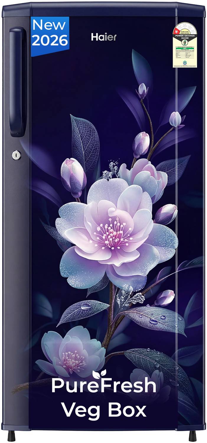 Haier 165 L Direct Cool Single Door 1 Star Refrigerator with with Diamond Edge Freezing Technology, Easy Clean Back, Large Vegetable Box ( 2026 Model)