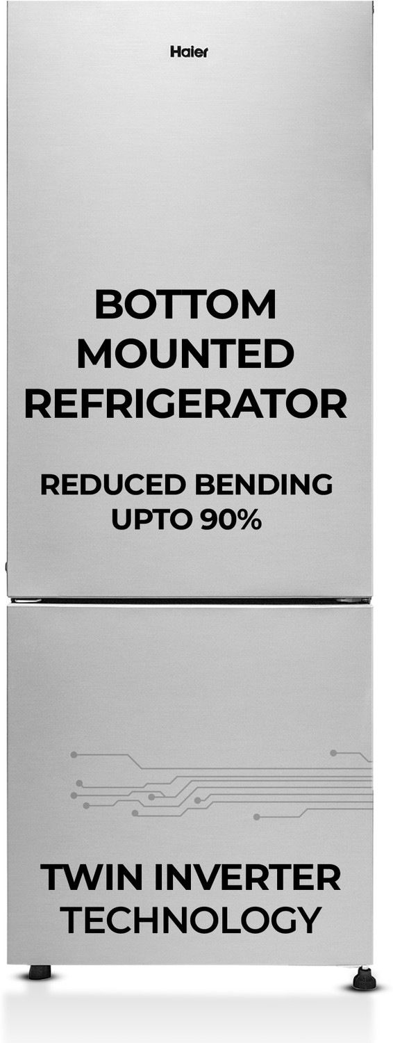 Image of Haier 300 L Frost Free Double Door Bottom Mount 2 Star Refrigerator with 1 hour Icing