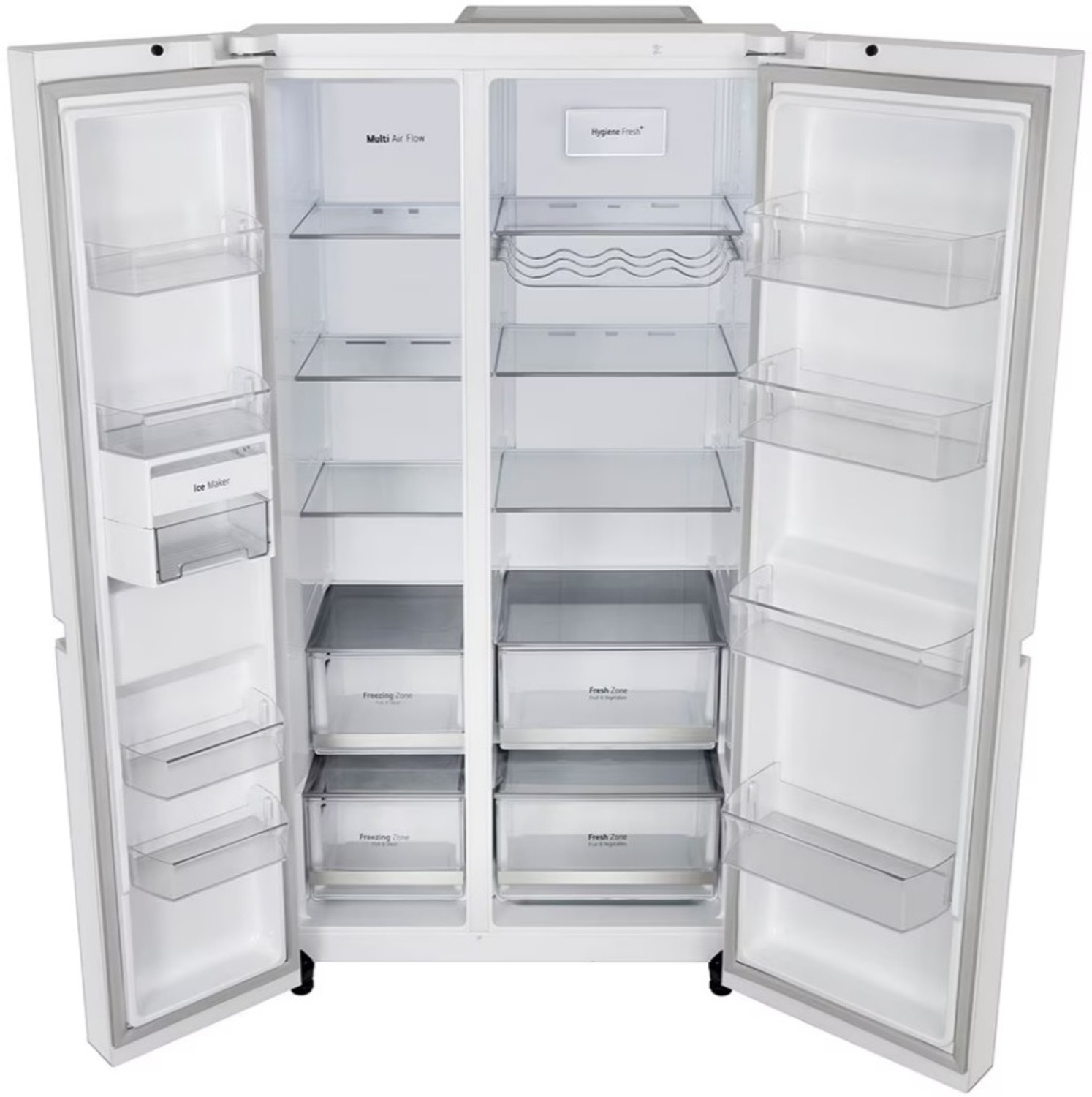 Image of LG 650 L Frost Free Side by Side 5 Star Convertible Refrigerator with Smart Inverter Compressor, Premium Glass Door, Hygiene Fresh+ & DoorCooling+