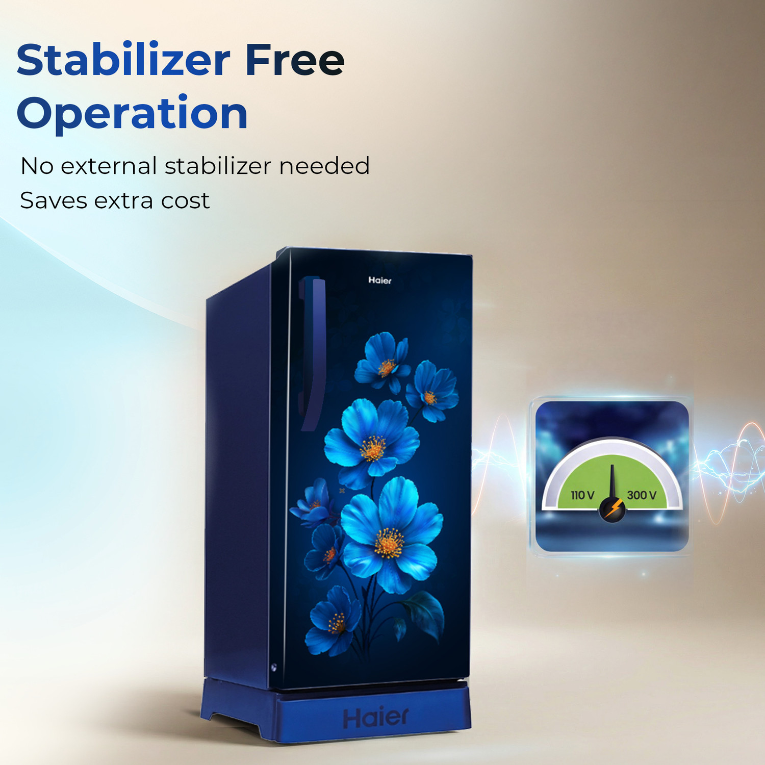 Image of Haier 215 L Direct Cool Single Door 5 Star Refrigerator with Base Drawer with Fast Ice Making, Easy Clean Back, Large Vegetable Box