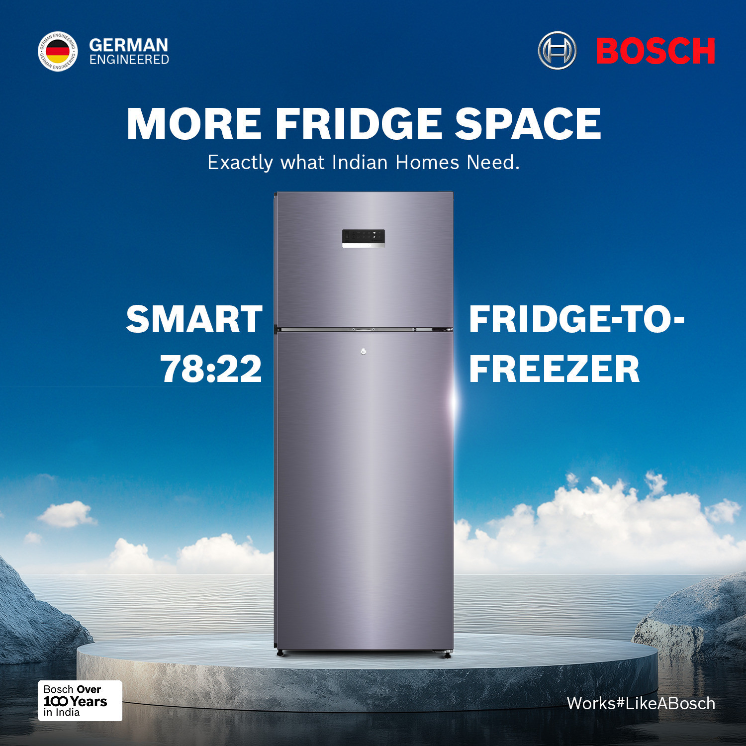Image of BOSCH 334 L Frost Free Double Door 1 Star Refrigerator