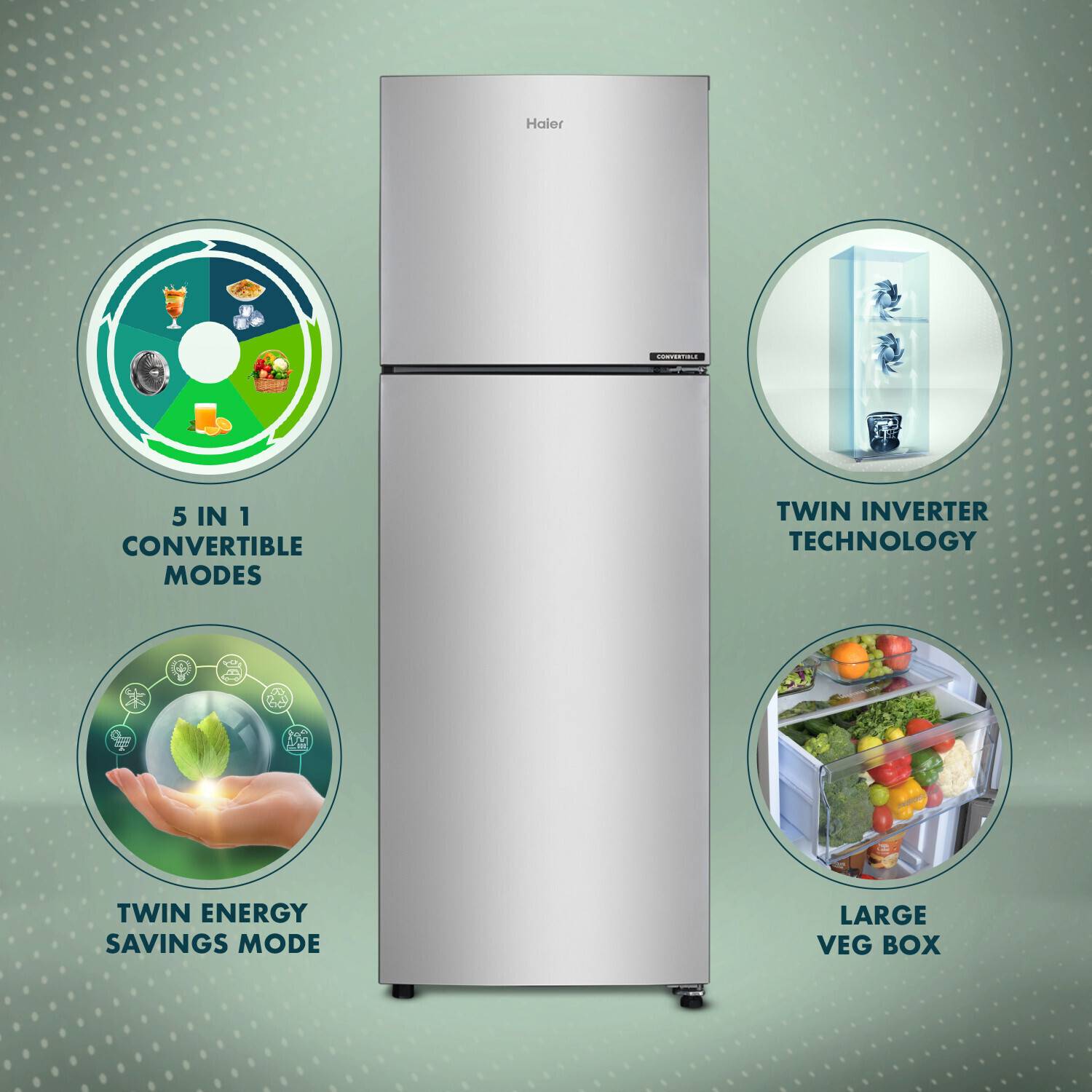 Haier 240 L Frost Free Double Door Refrigerator - Image 4