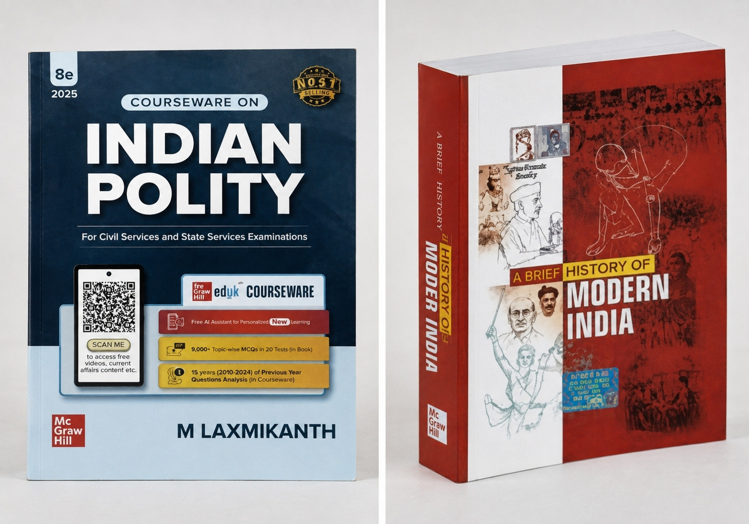 Image of Indian Polity M Laxmikant 8th Edition And A Brief History Of Modern India Specturm English Medium Letest UPSC Exam 2 Books Set (Paperback, M Laxmikant And Spectrum)