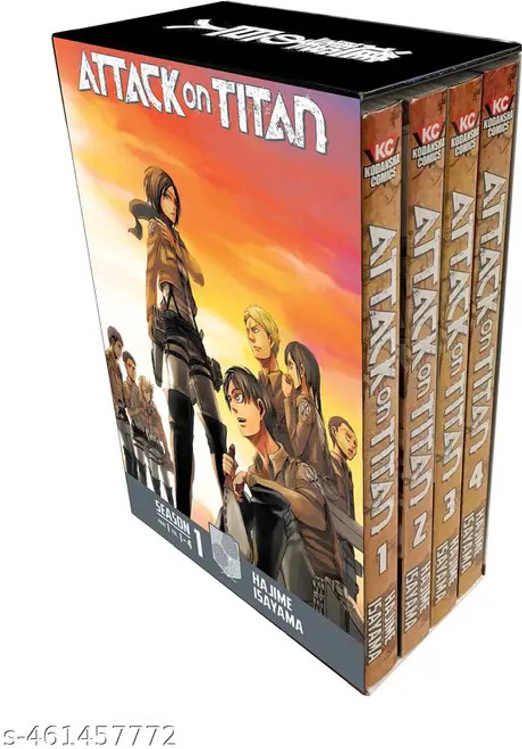Attack On Titan Season 1 Part 1 Manga Box Set (English, Paperback, Isayama Hajime)