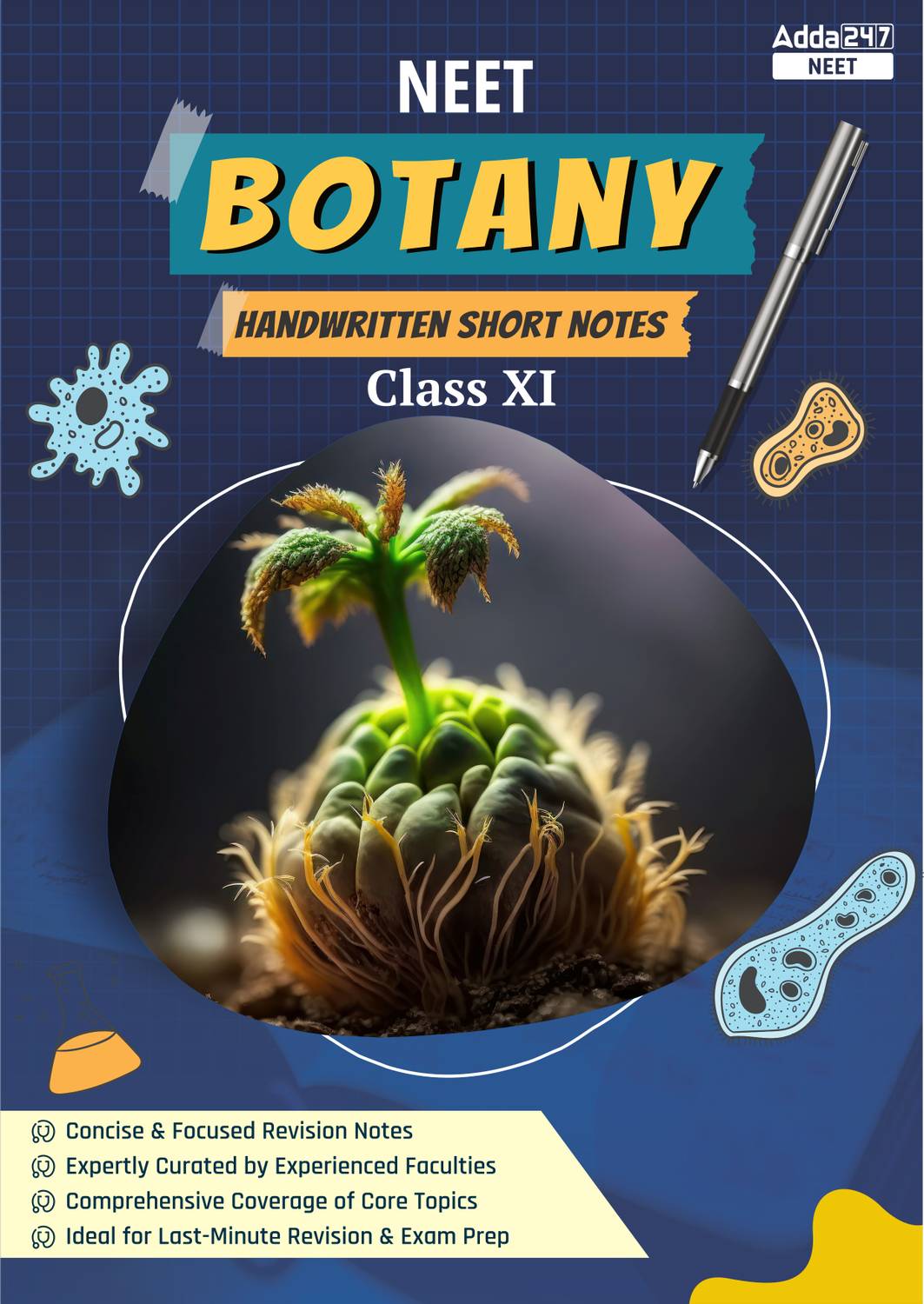 Botany Hand Written Short Revision Notes Class XIth For NEET Exam Preparation 2026