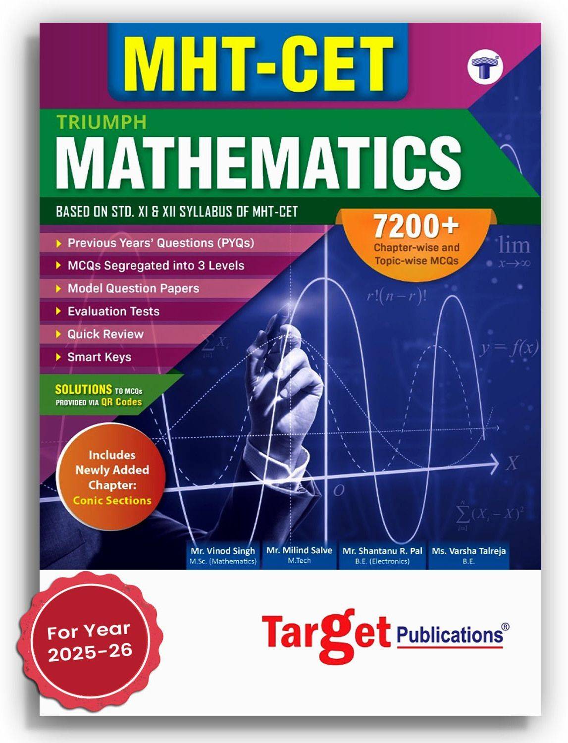 MHT-CET 2026 Triumph Maths Book 7000+ MCQs Based On 11th & 12t
