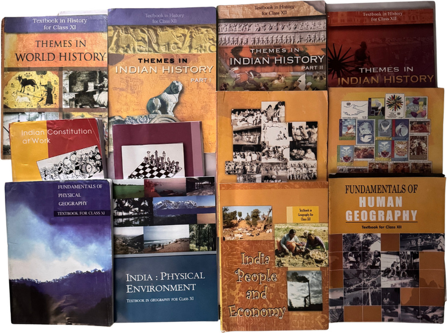 Image of Ncert Textbook For Class 11 And Class 12 History, Polity And Geography Combo (Set Of 12 Books)