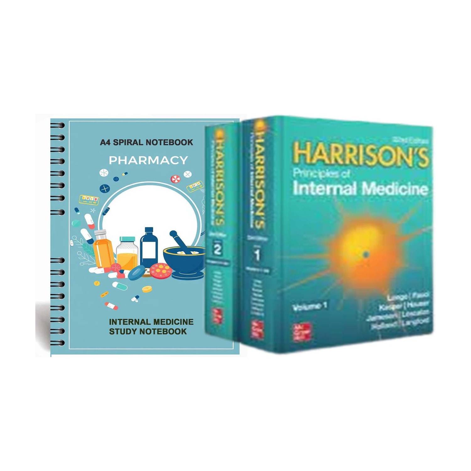 HarriPrinciples Of Internal Medicine 22e + Note Books 1000 Pages