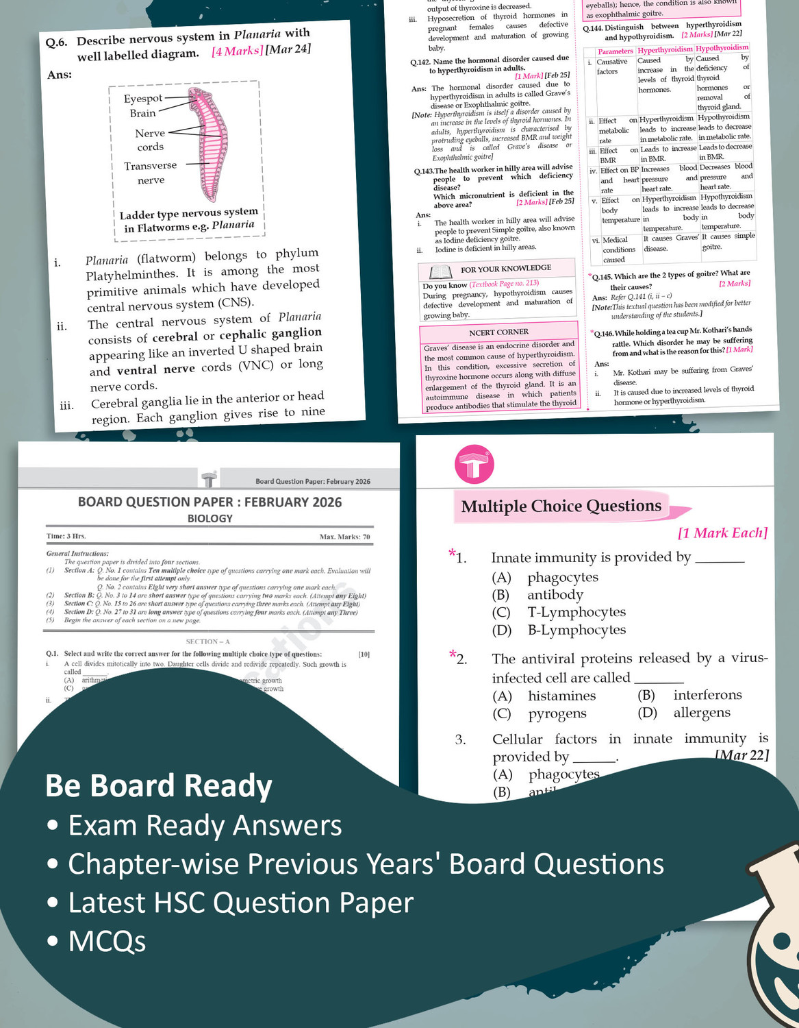 Image of Std 12 Biology Vol 1 & 2 | HSC Maharashtra Board | 2026-27 Syllabus | Perfect Notes | Smart Codes, PYQs, MCQs, Topic Tests | 2 Books