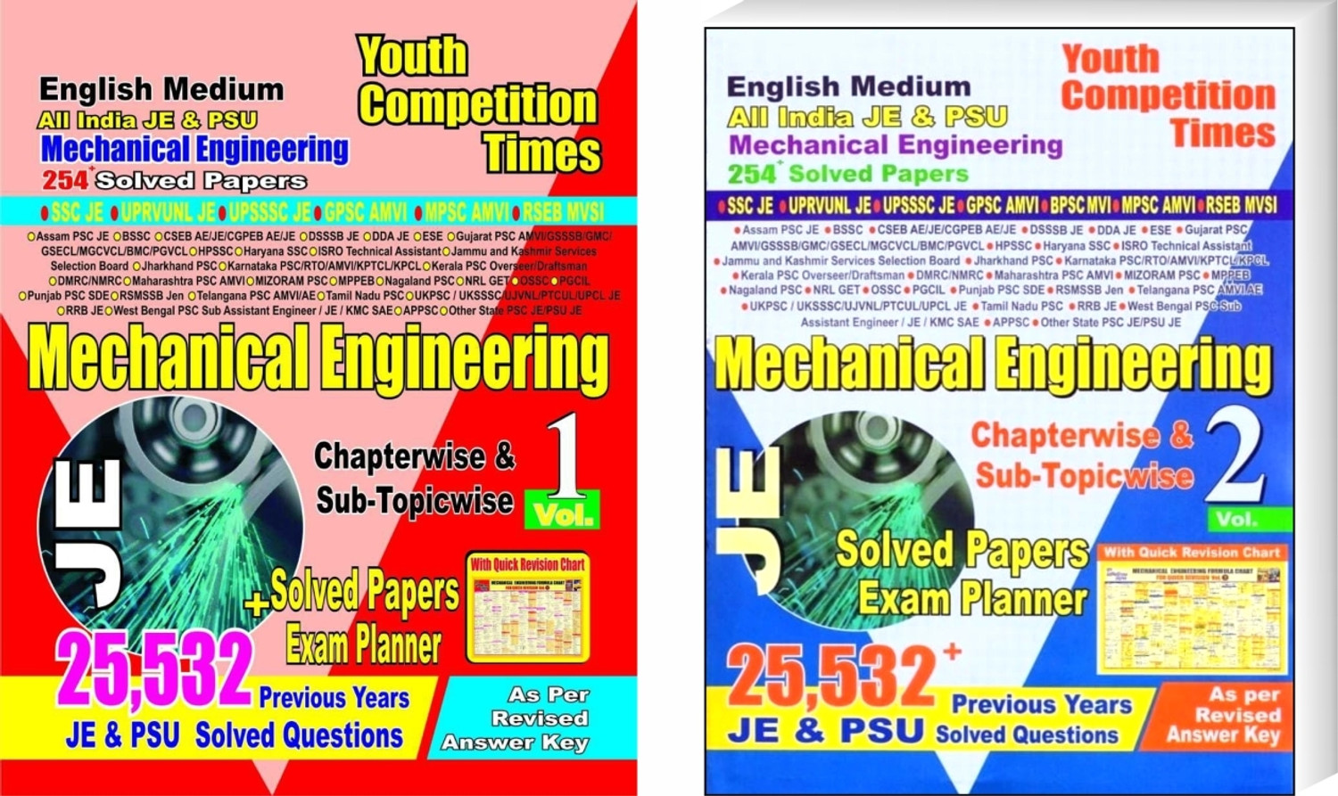 Image of JE Mechanical Vol 1 & 2 Previous Year Chapterwise Solved Papers