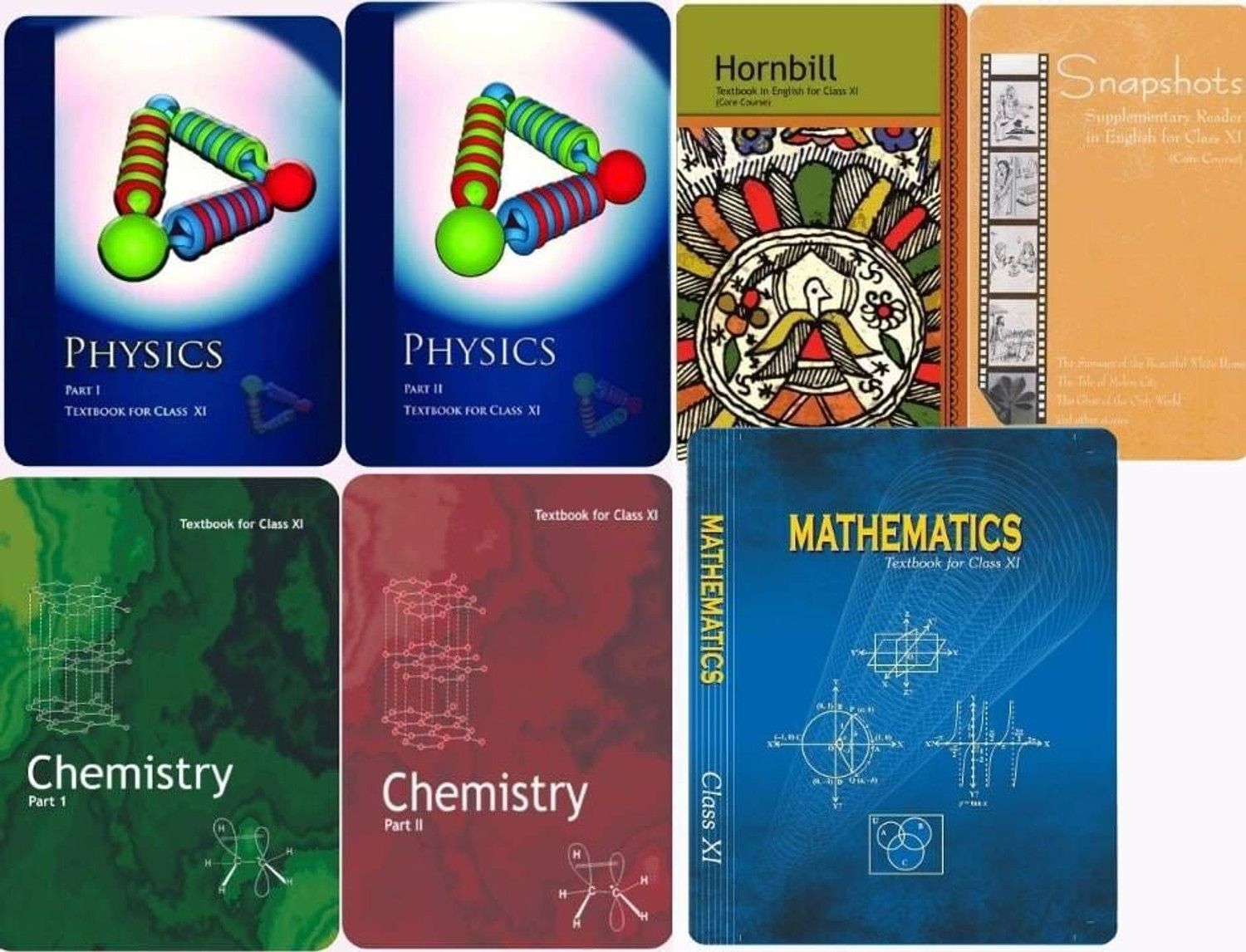 Image of NCERT Textbooks For Class 11th (PCME) - Physics Part 1&2, Chemistry Part 1&2, Mathematics And English - Set Of 7 Books - As Per New Edition 2025